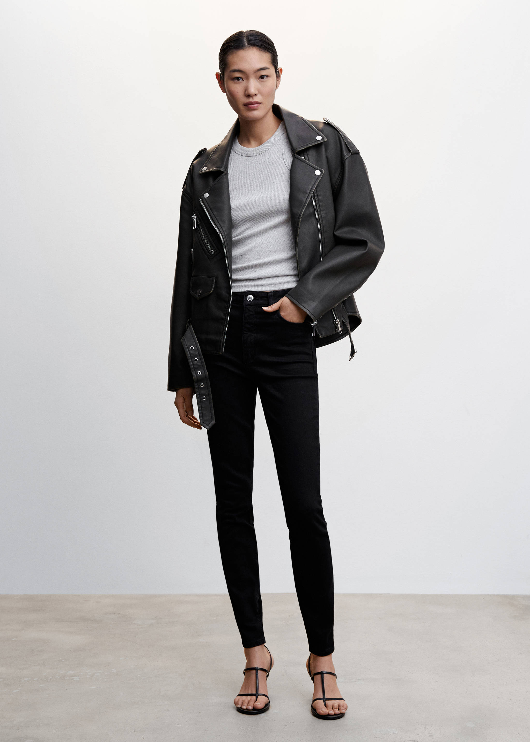 Skinny magas derekú farmer - Általános sík