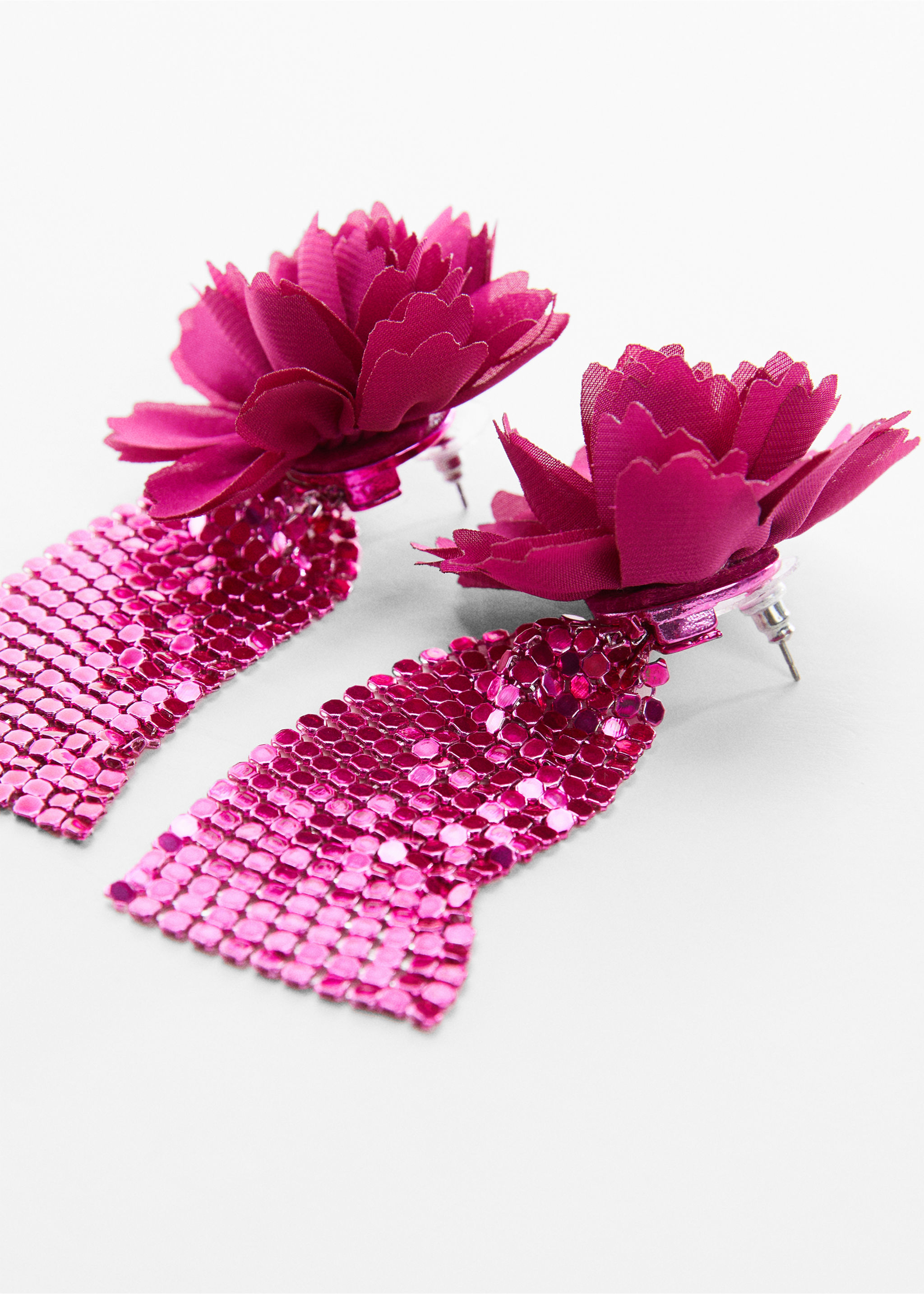 Mesh flower earrings - Medium plane