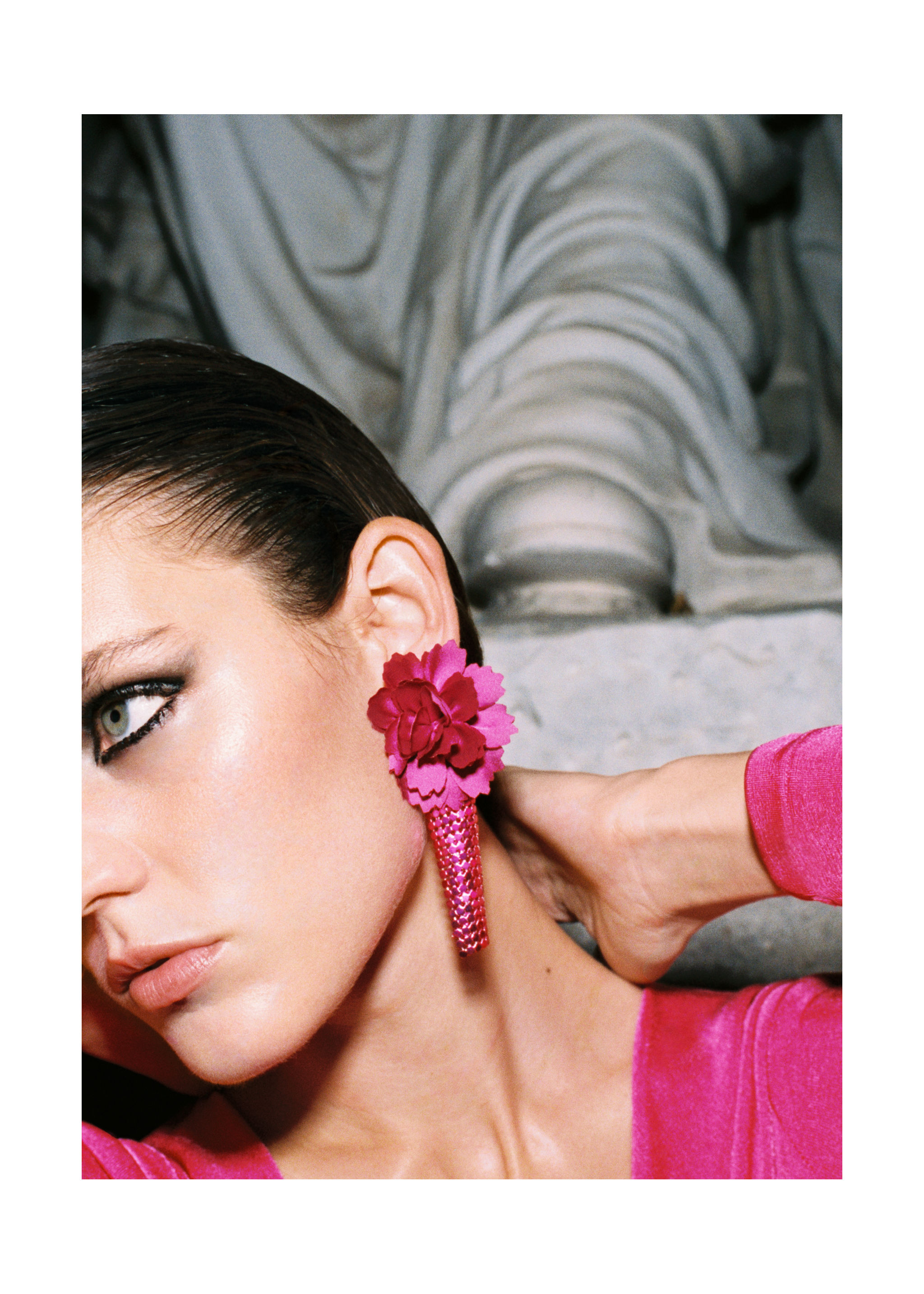 Mesh flower earrings - Details of the article 9