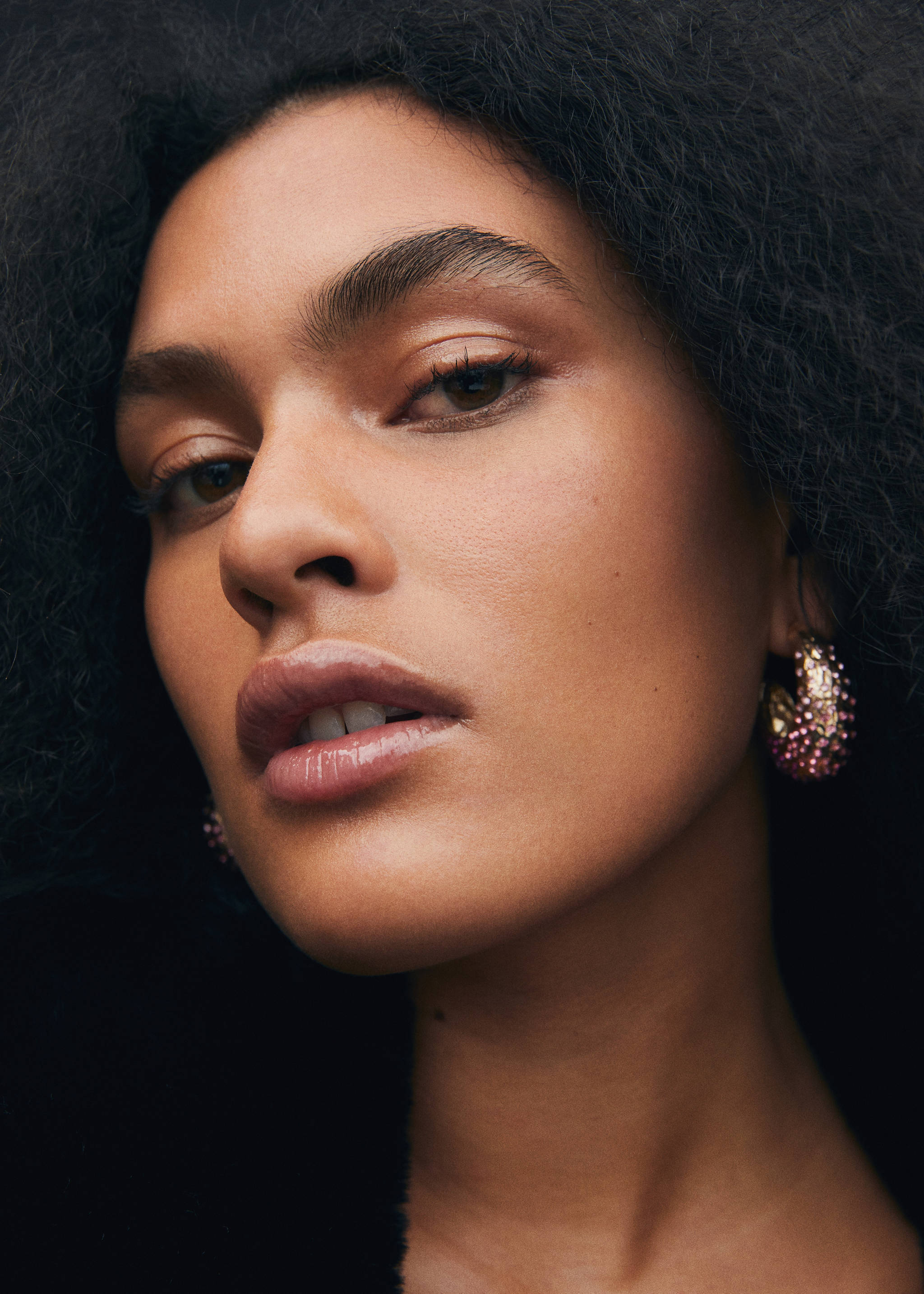 Rhinestone crystal earrings - General plane