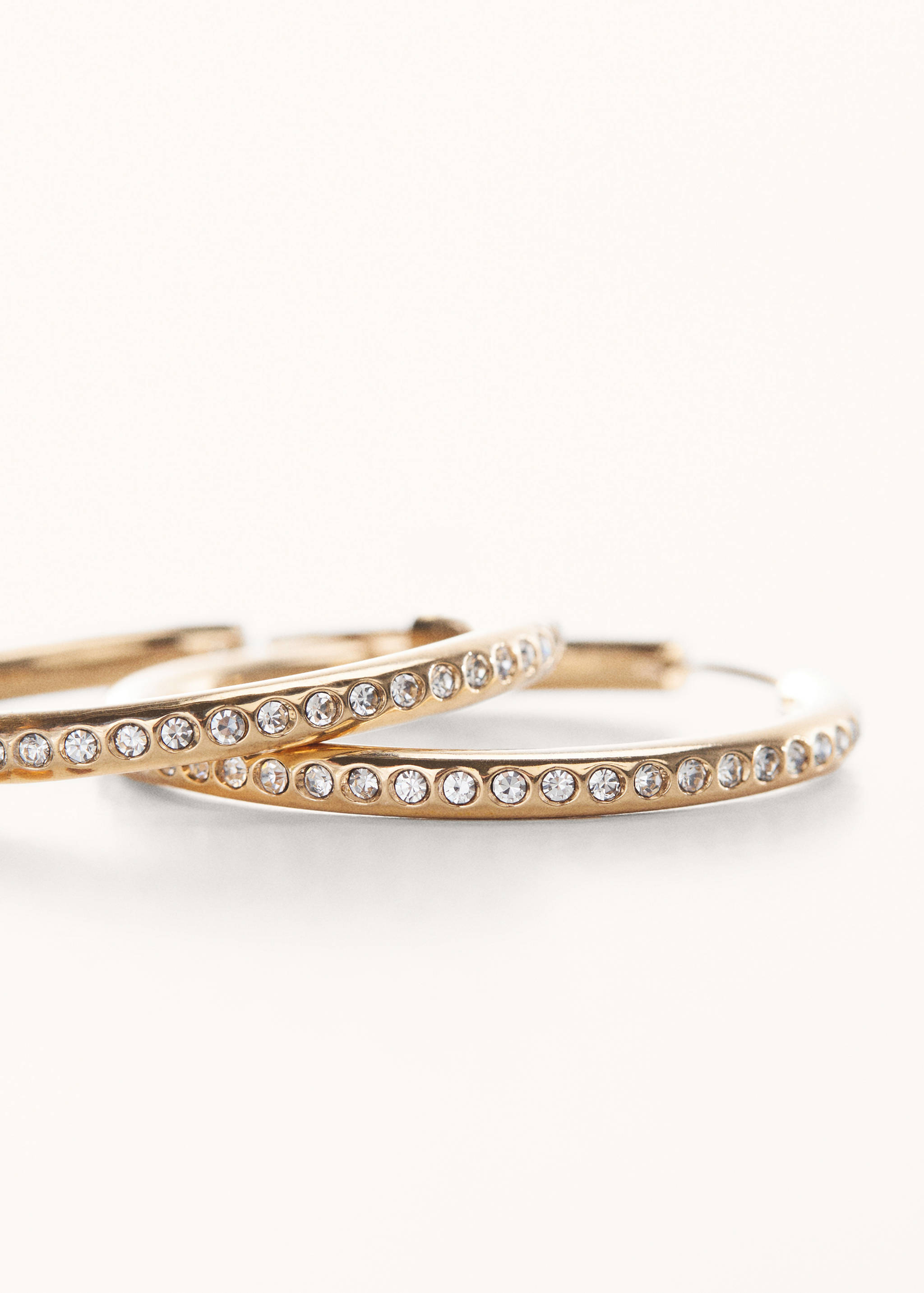 Faceted crystal hoop earrings - Details of the article 1