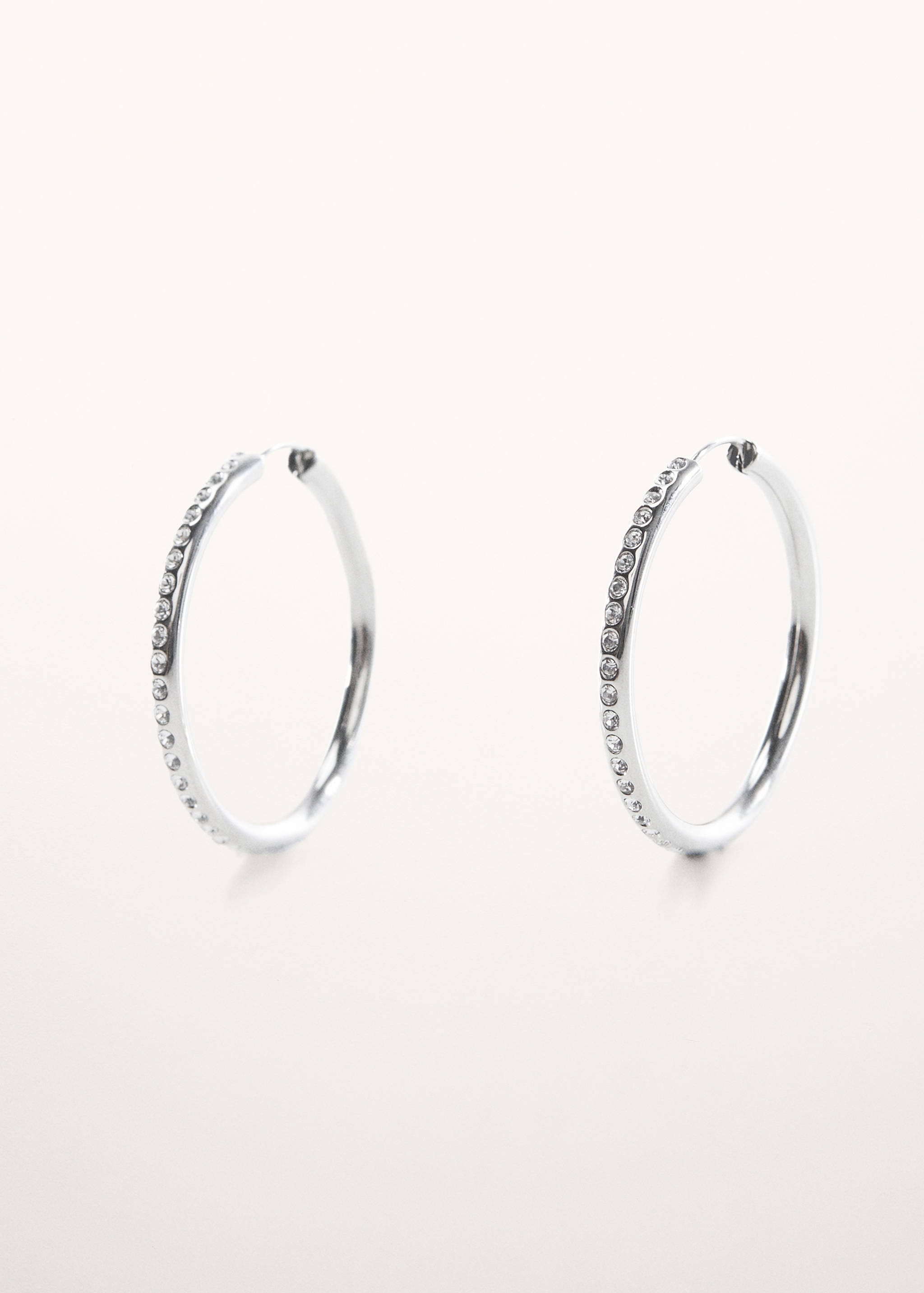 Faceted crystal hoop earrings - Article without model