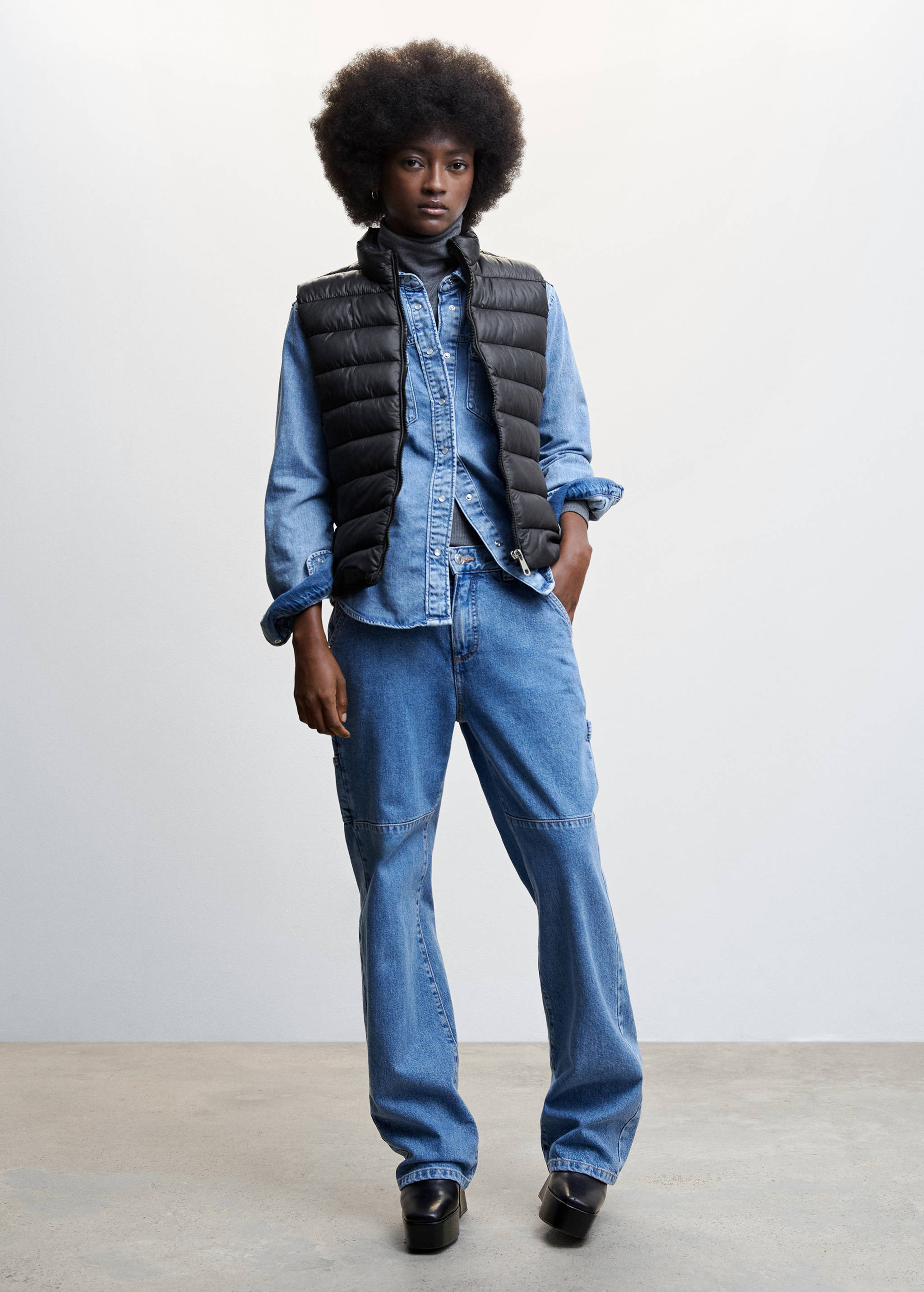 Ultralichte bodywarmer - Overzichtstekening