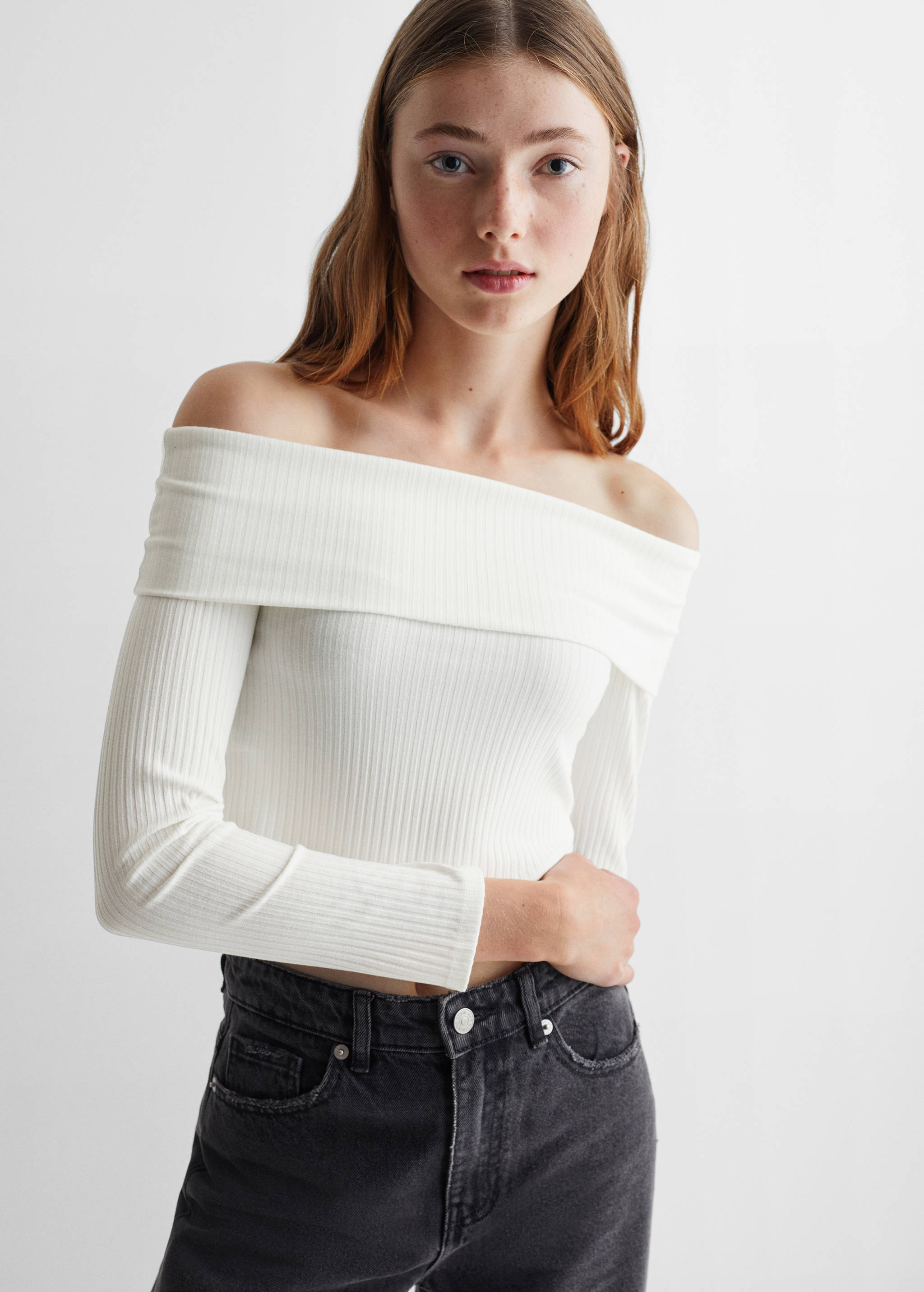 Boat neck t-shirt - Medium plane