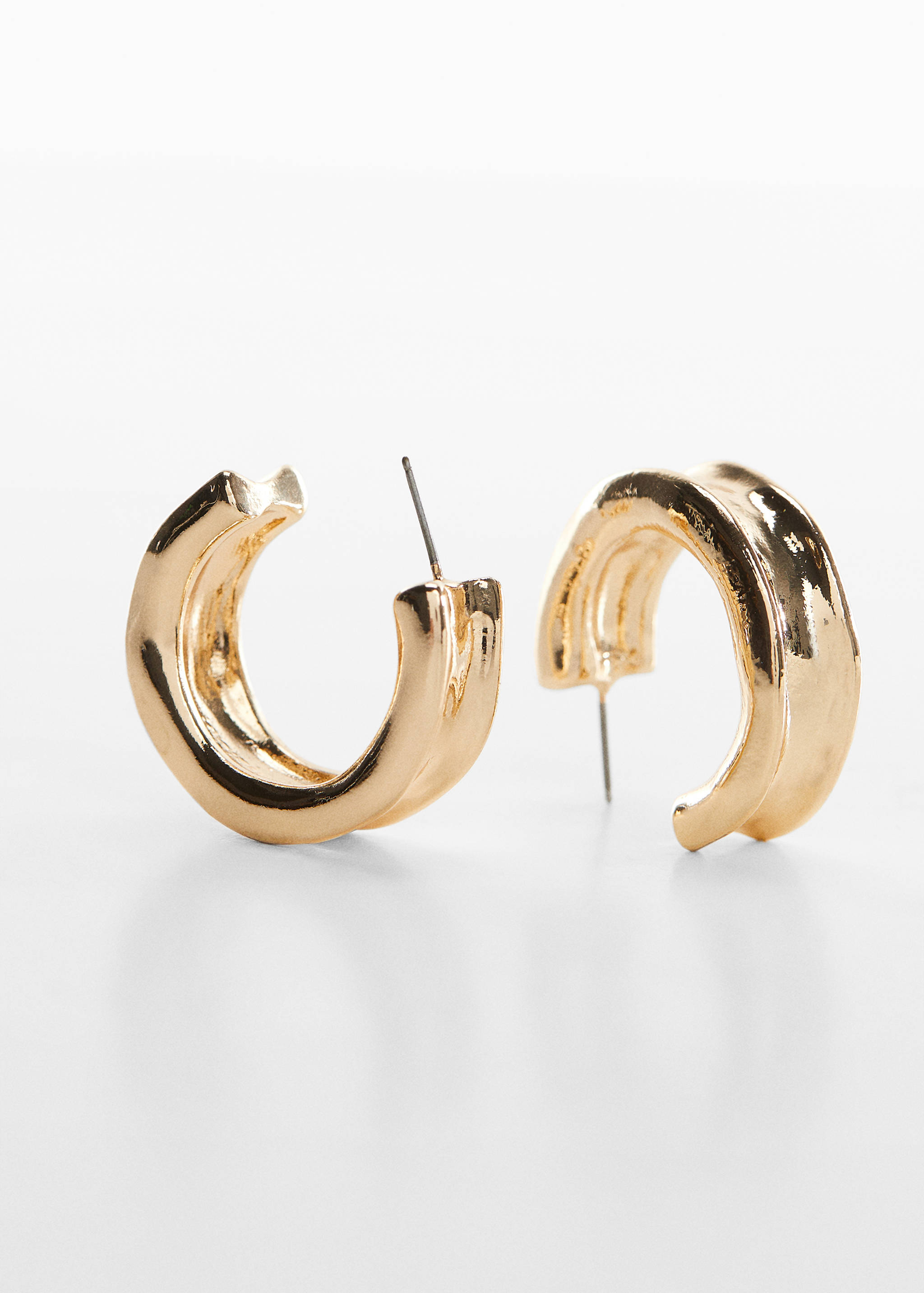 Twisted hoop earrings - Medium plane