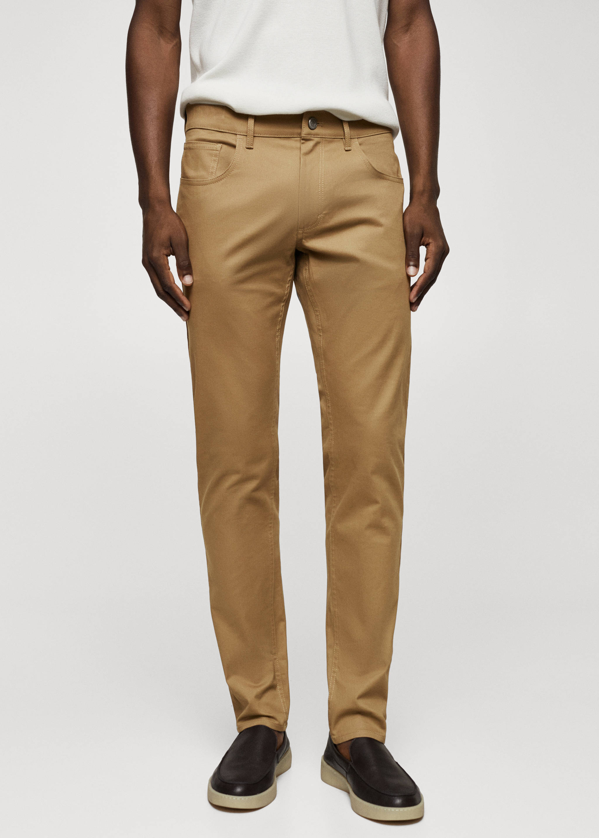 Pantalons estil texà slim fit sarja - Pla mig