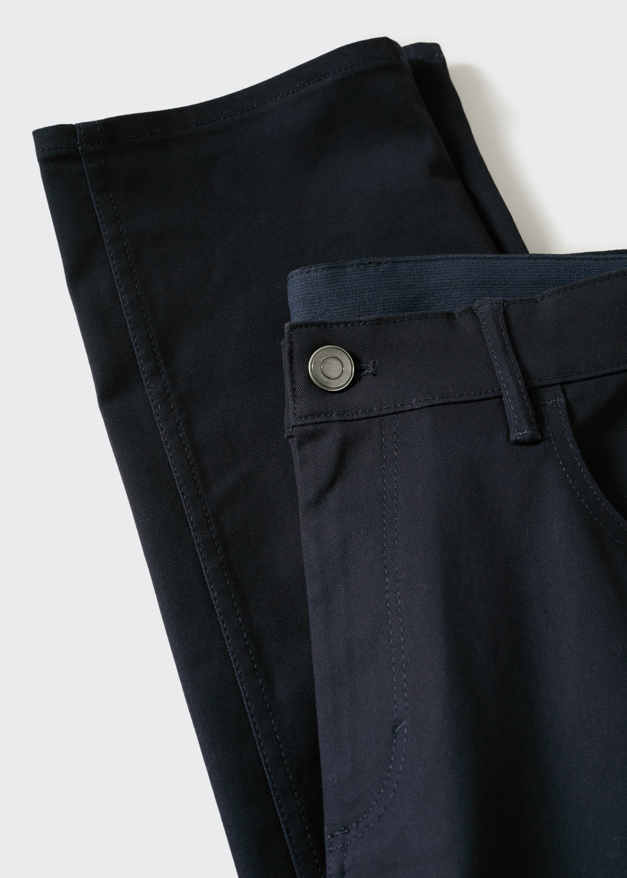 Slim fit denim-effect serge trousers - Details of the article 8