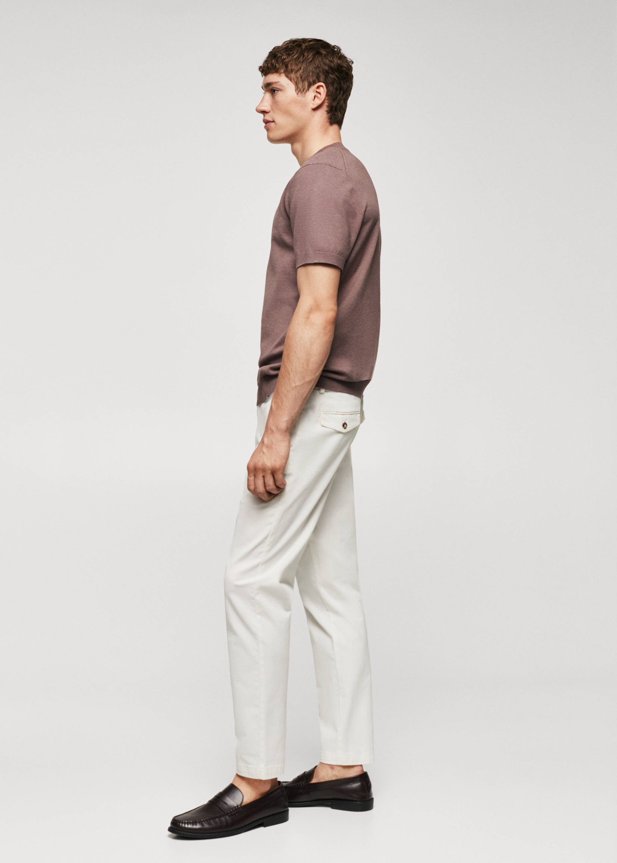 Cotton tapered crop pants - Details of the article 2
