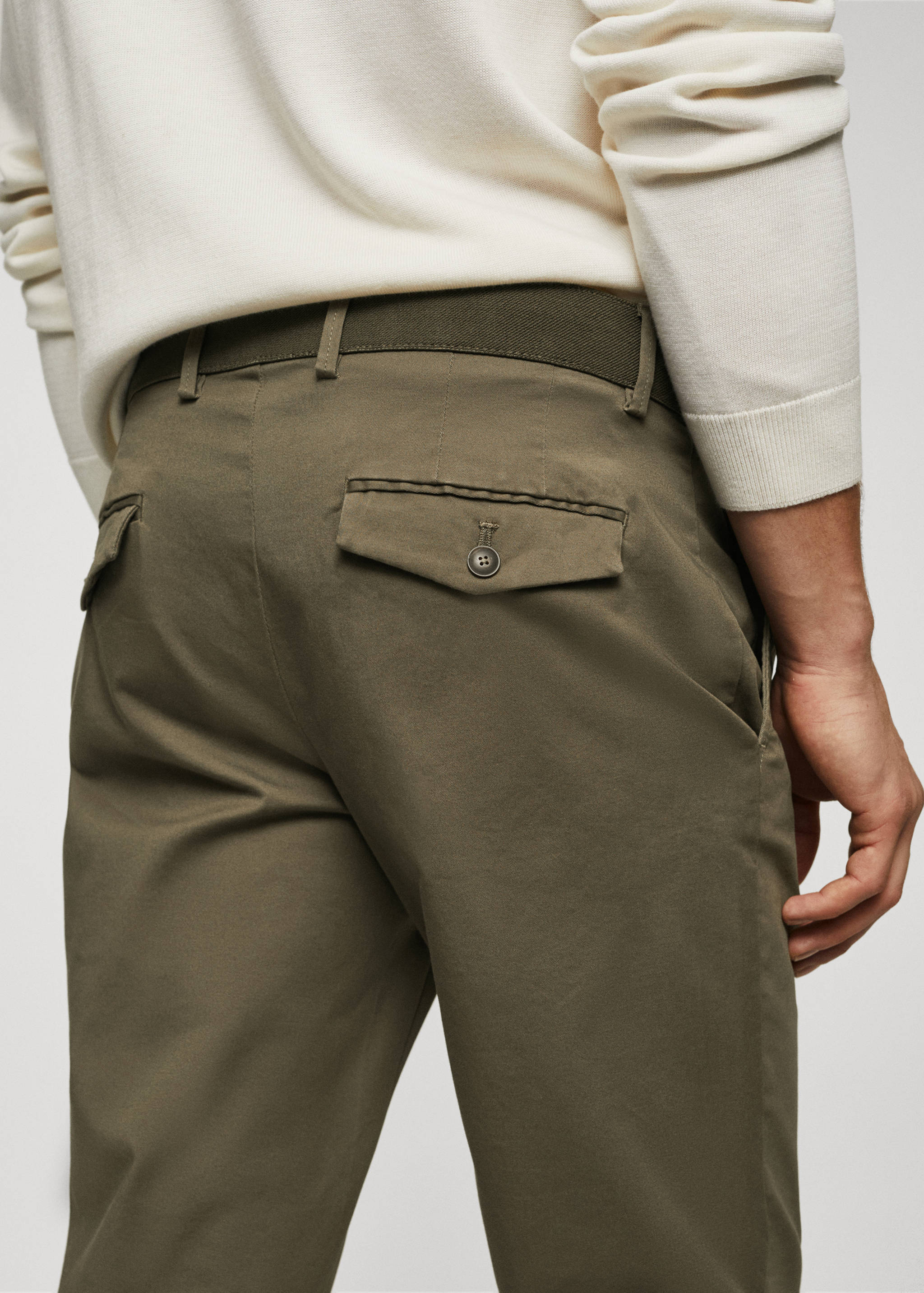 Cotton tapered crop pants - Details of the article 2