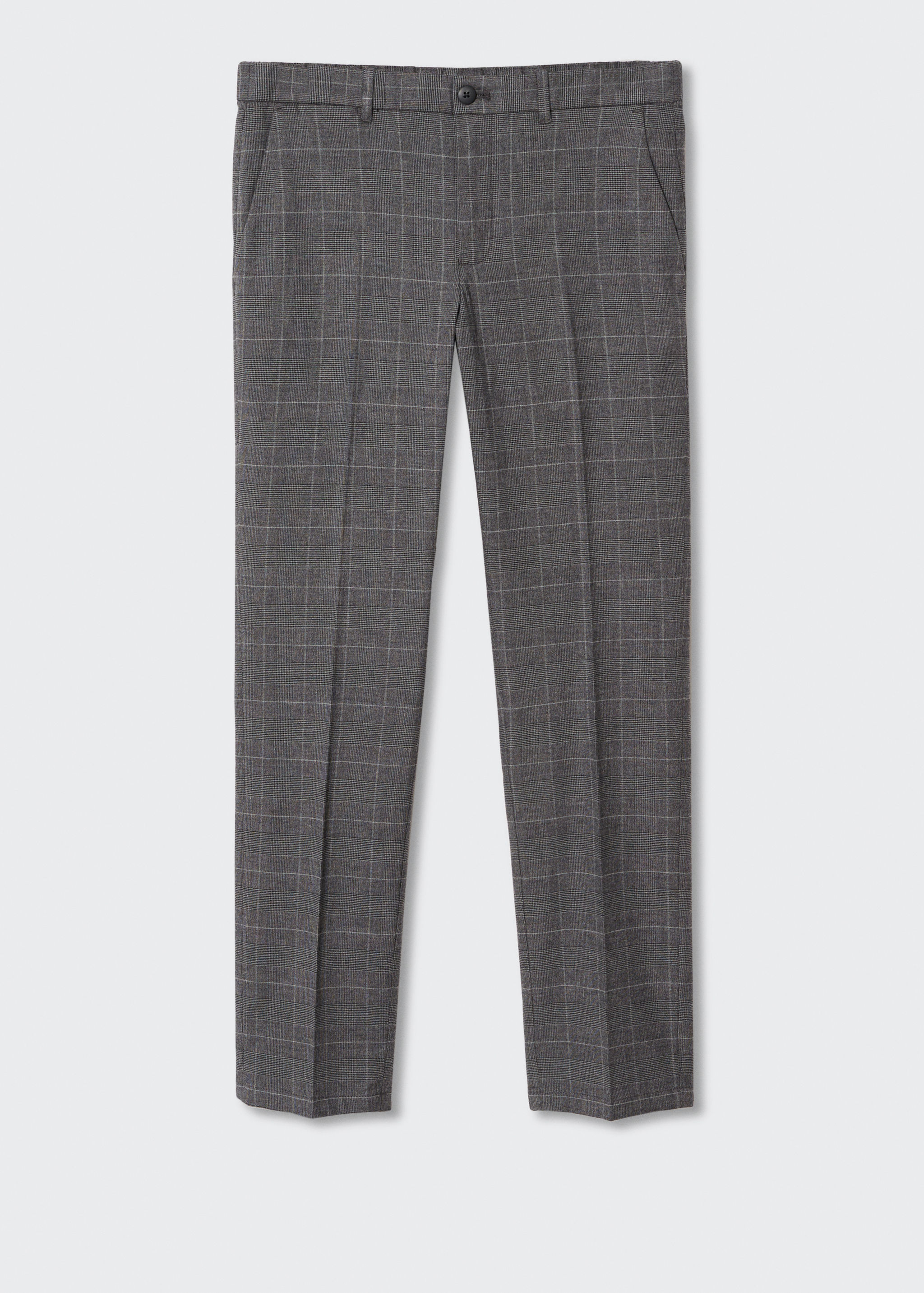 Slim fit checked cotton trousers - Article without model