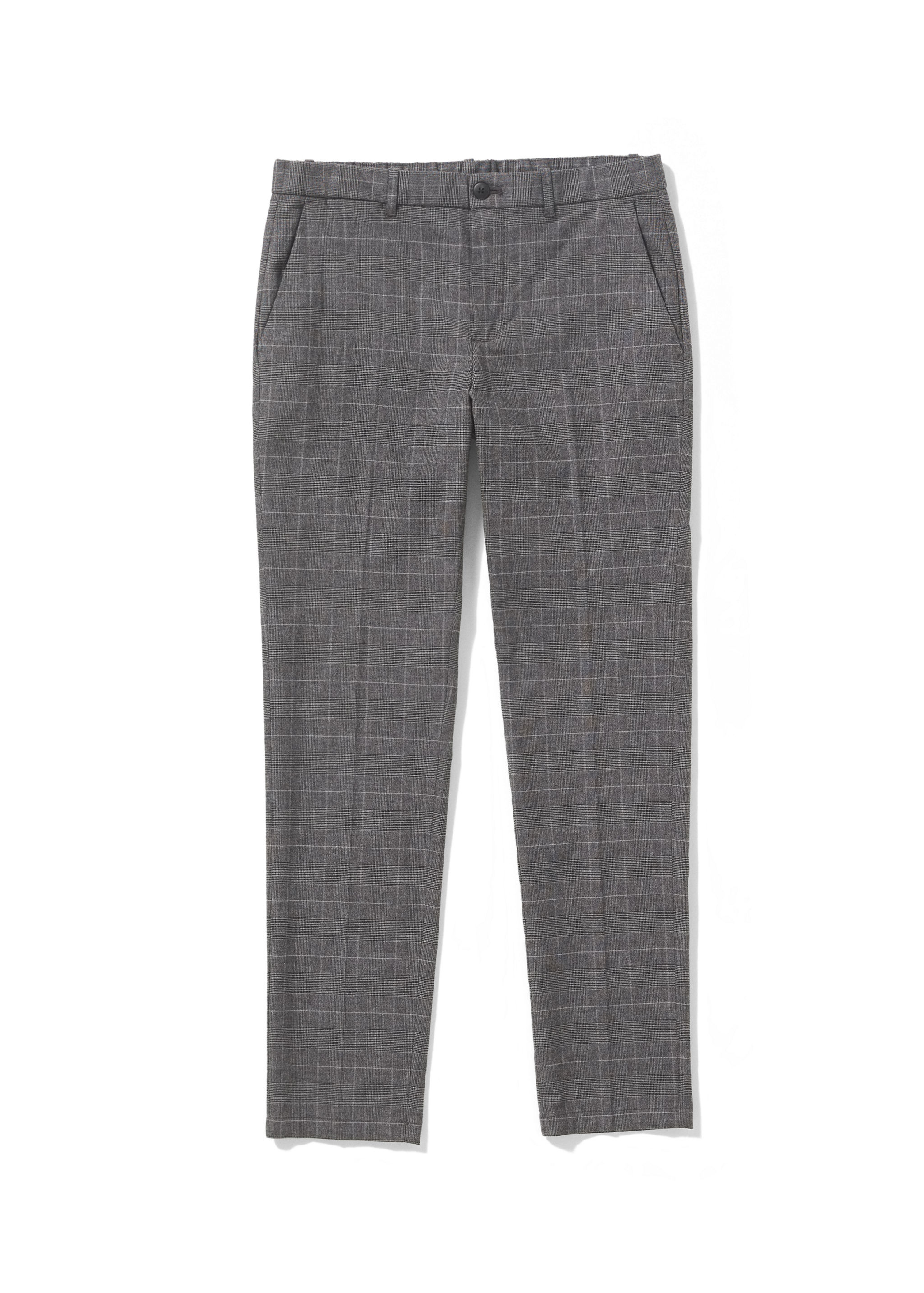 Slim fit checked cotton trousers - Details of the article 9