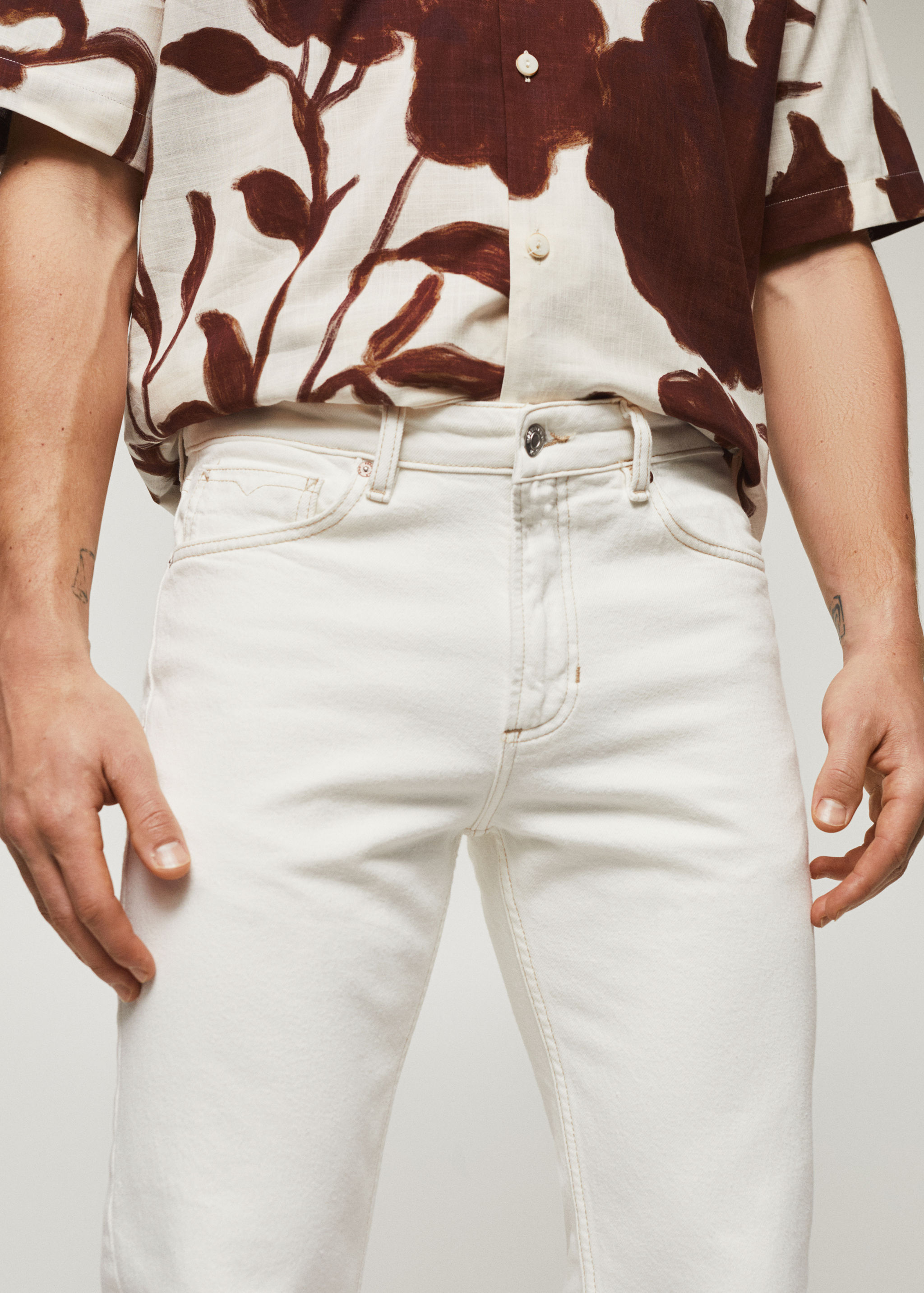 Jeans Ben tapered e cropped - Pormenor do artigo 1