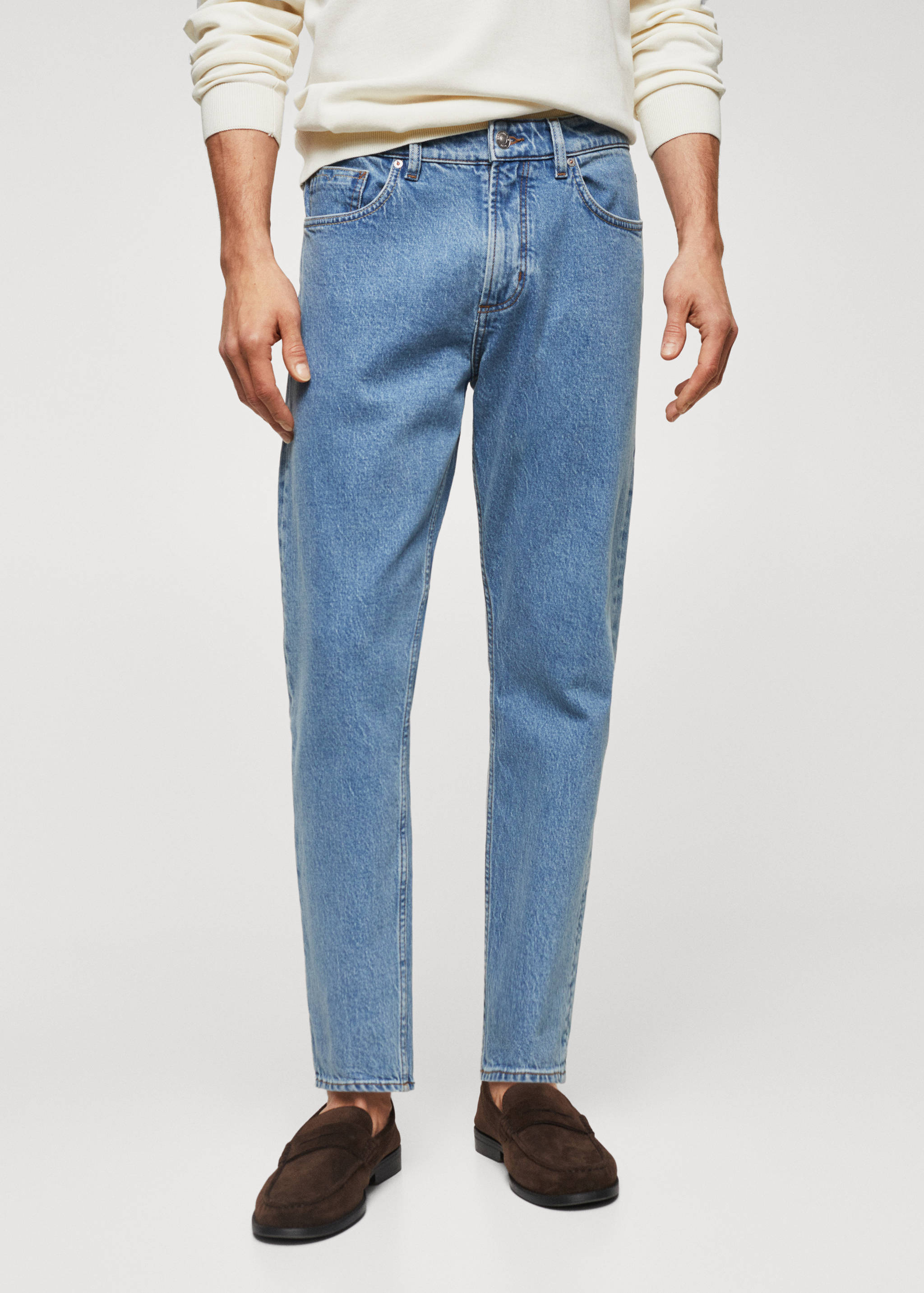 Jeans Ben tapered cropped - Plano medio