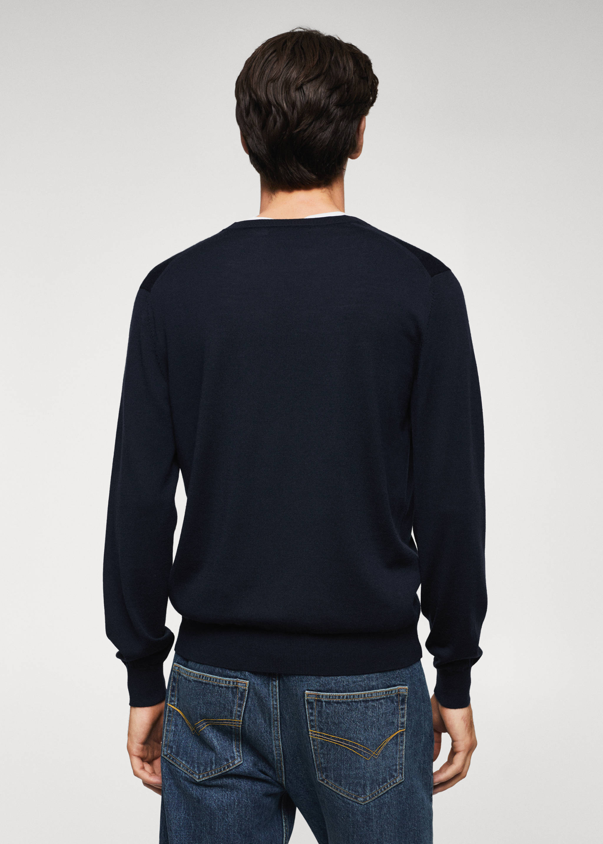 Pull laine mérinos lavable - Verso de l’article