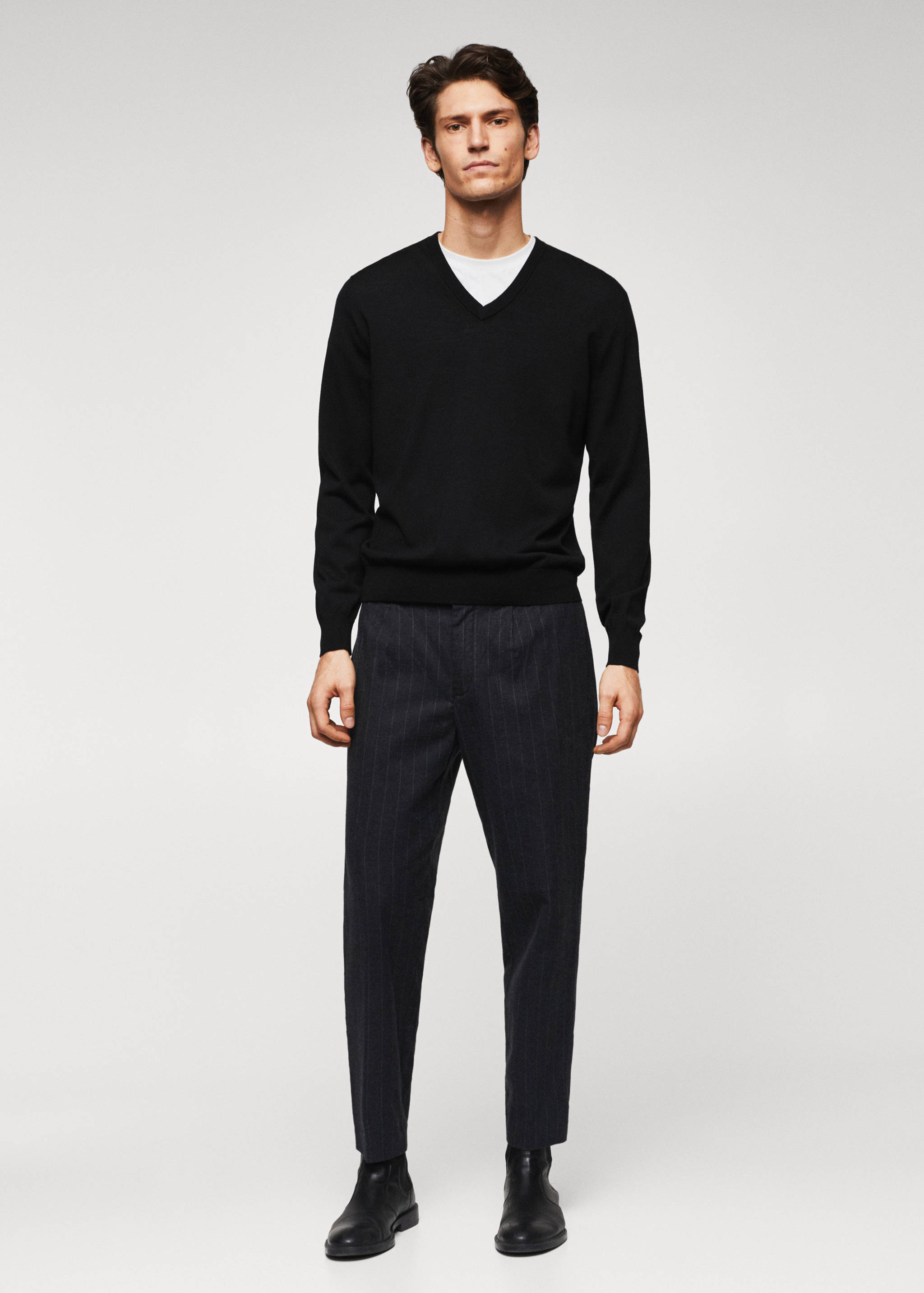 Pull laine mérinos lavable - Plan général