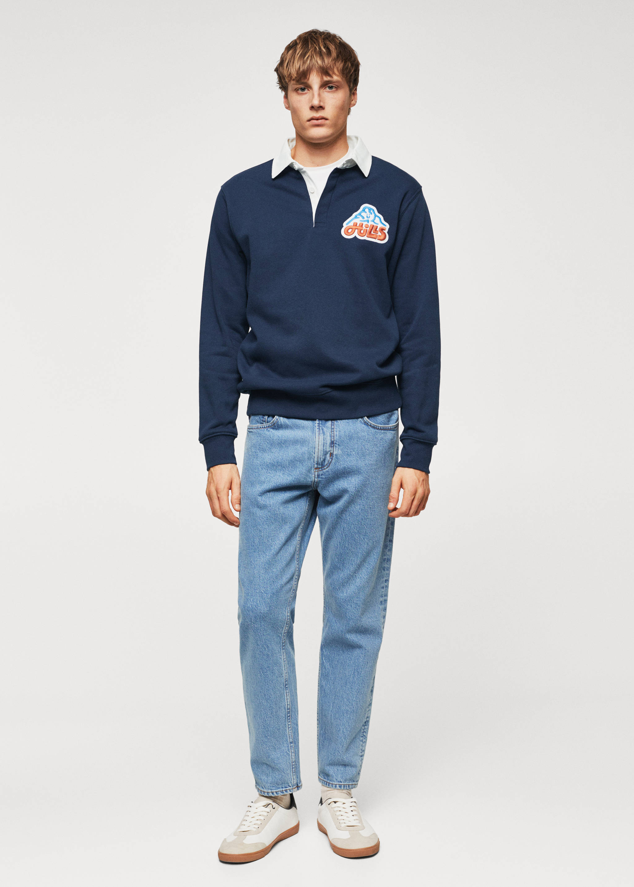 Embroidered cotton polo - General plane