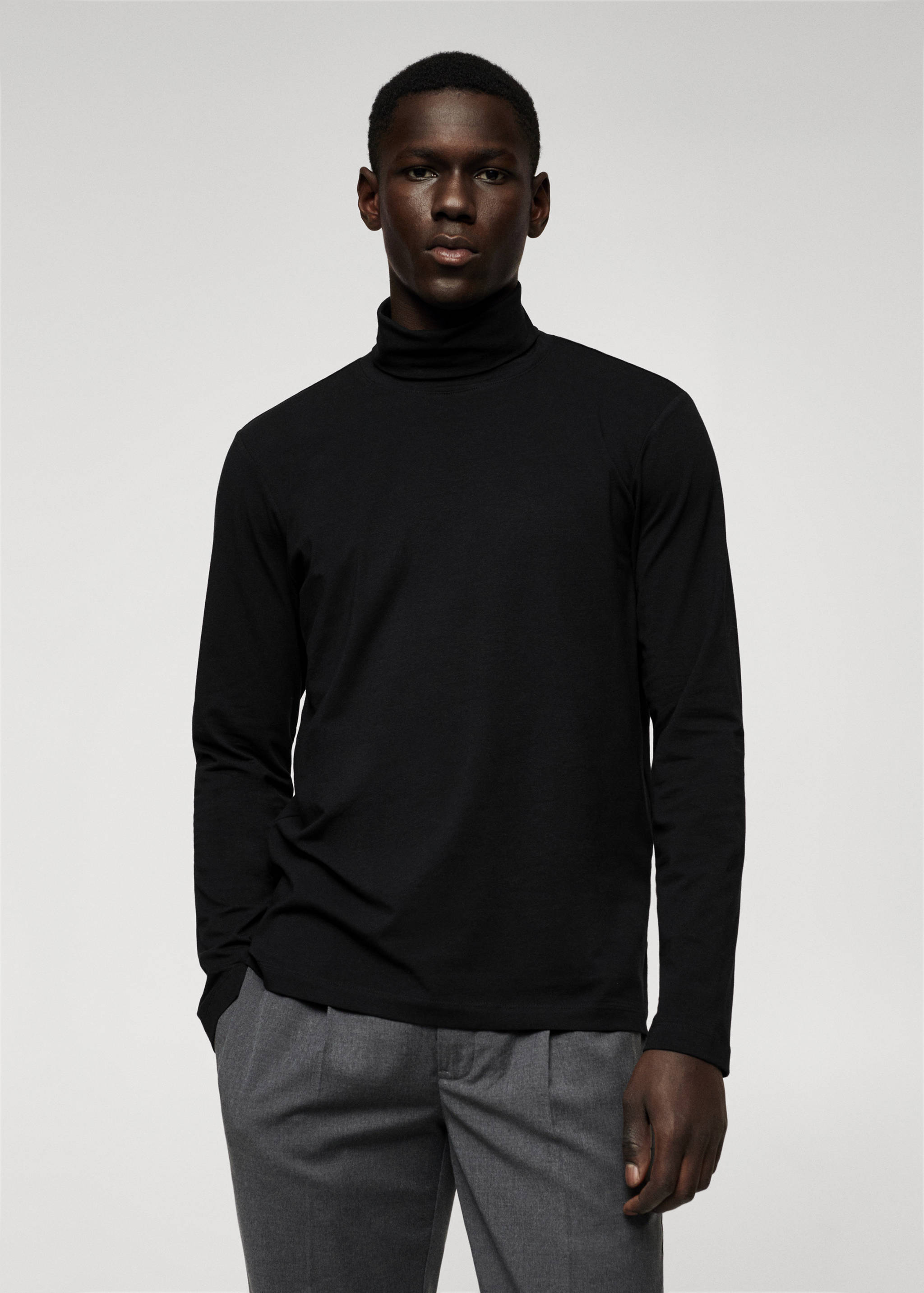 Turtleneck long-sleeved t-shirt - Medium plane