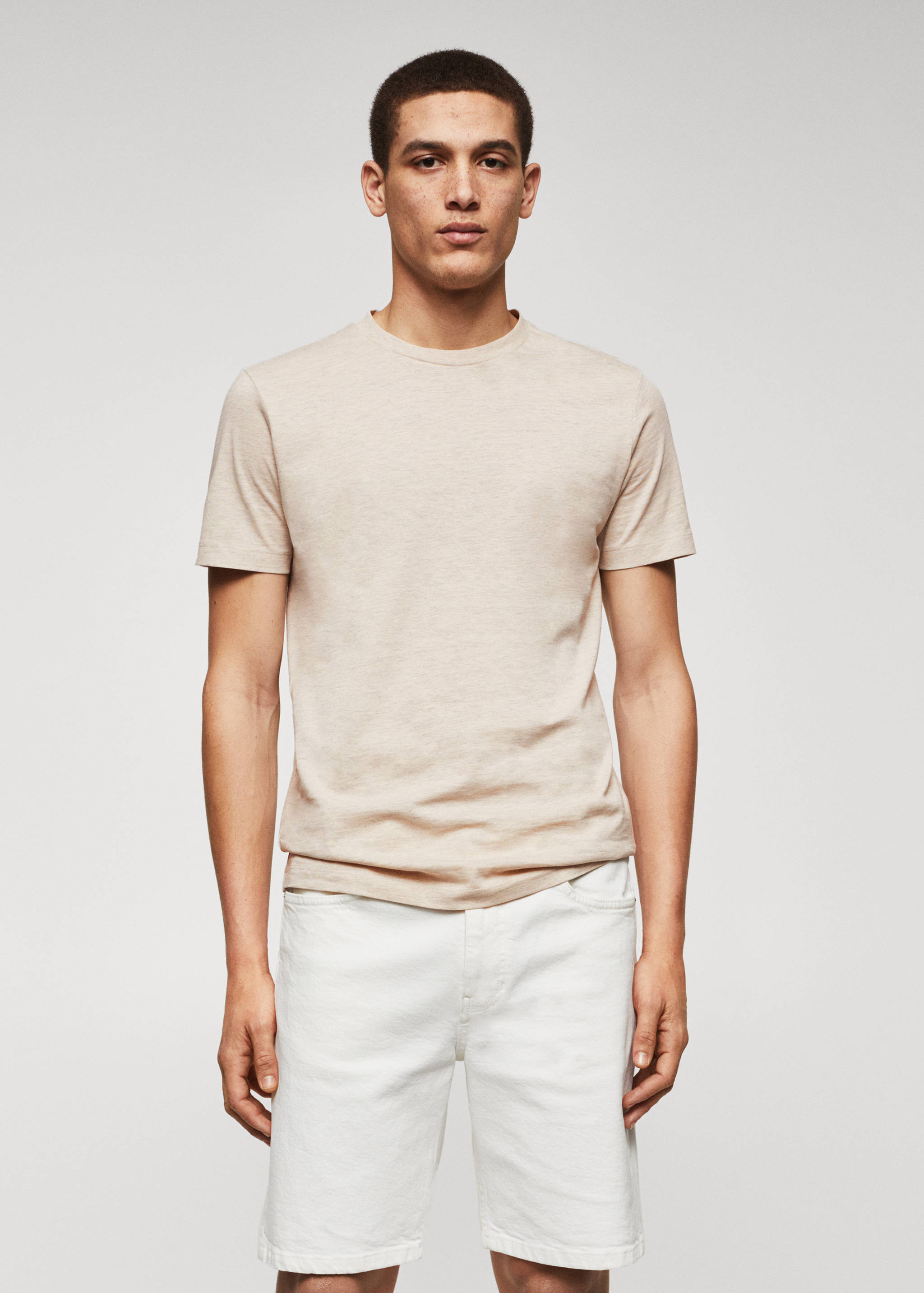 Basic lightweight cotton t-shirt - Medium plane