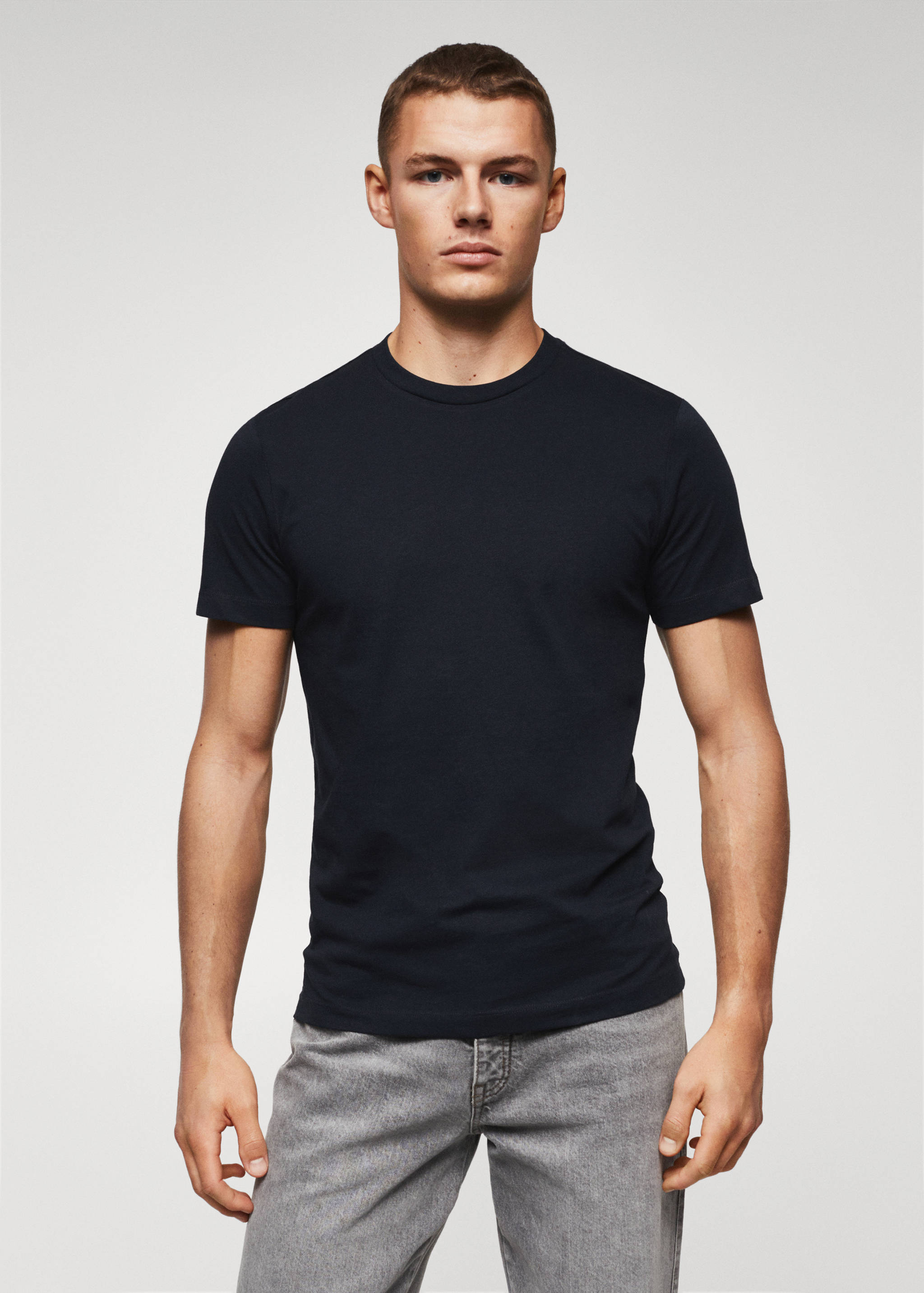 Basic lightweight cotton t-shirt - Medium plane
