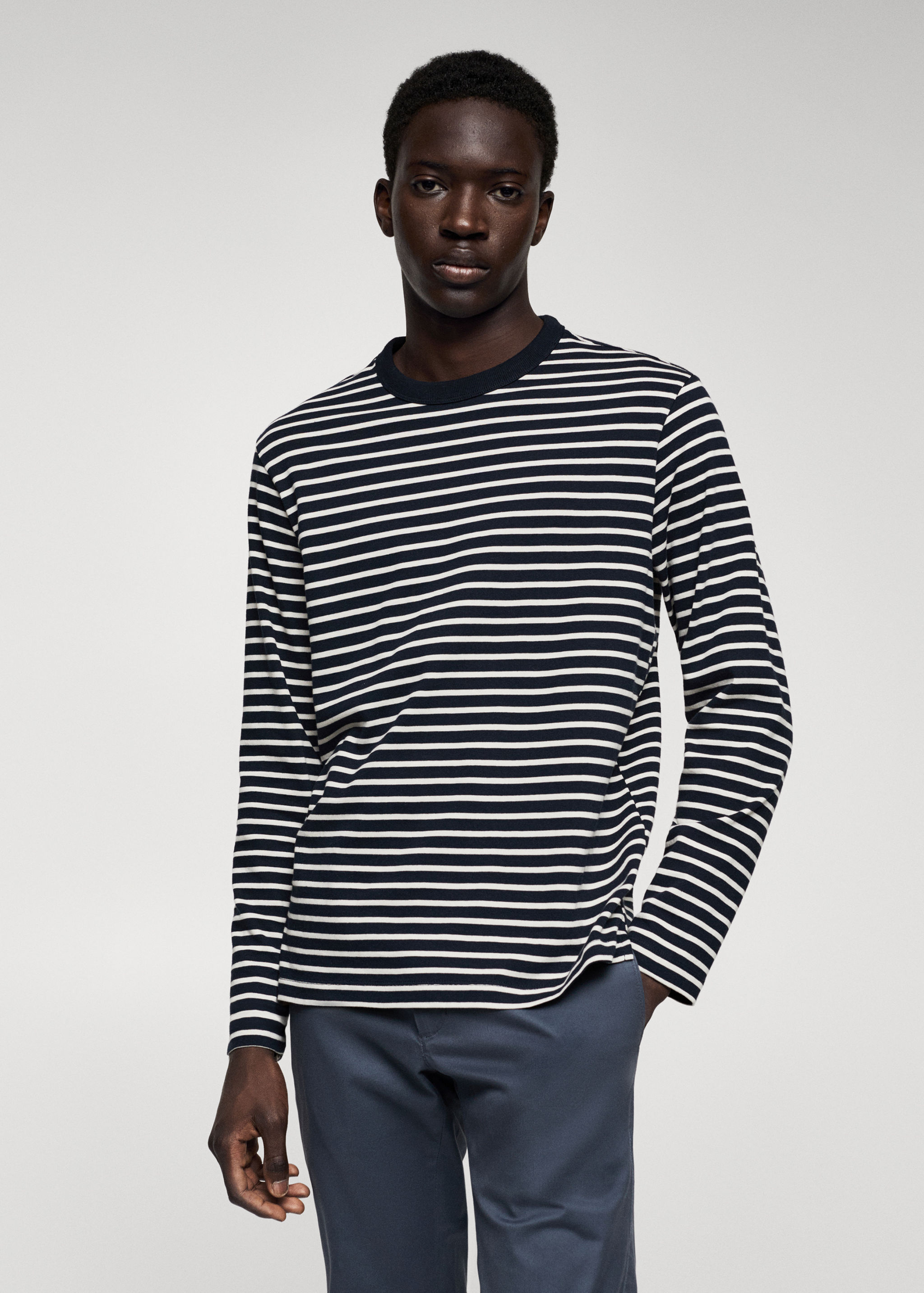 Striped long sleeves t-shirt - Medium plane