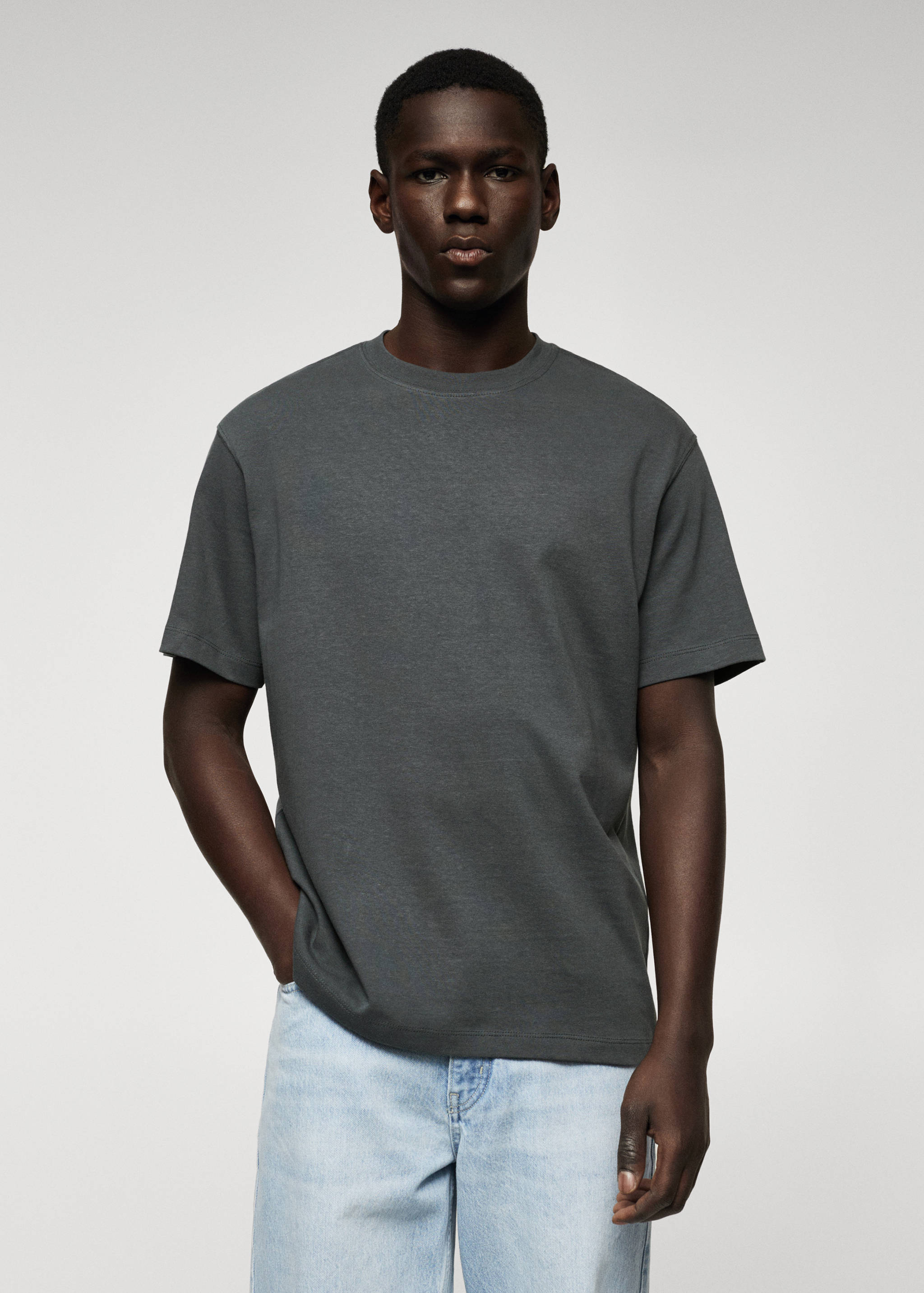 Samarreta cotó relaxed fit - Pla mig