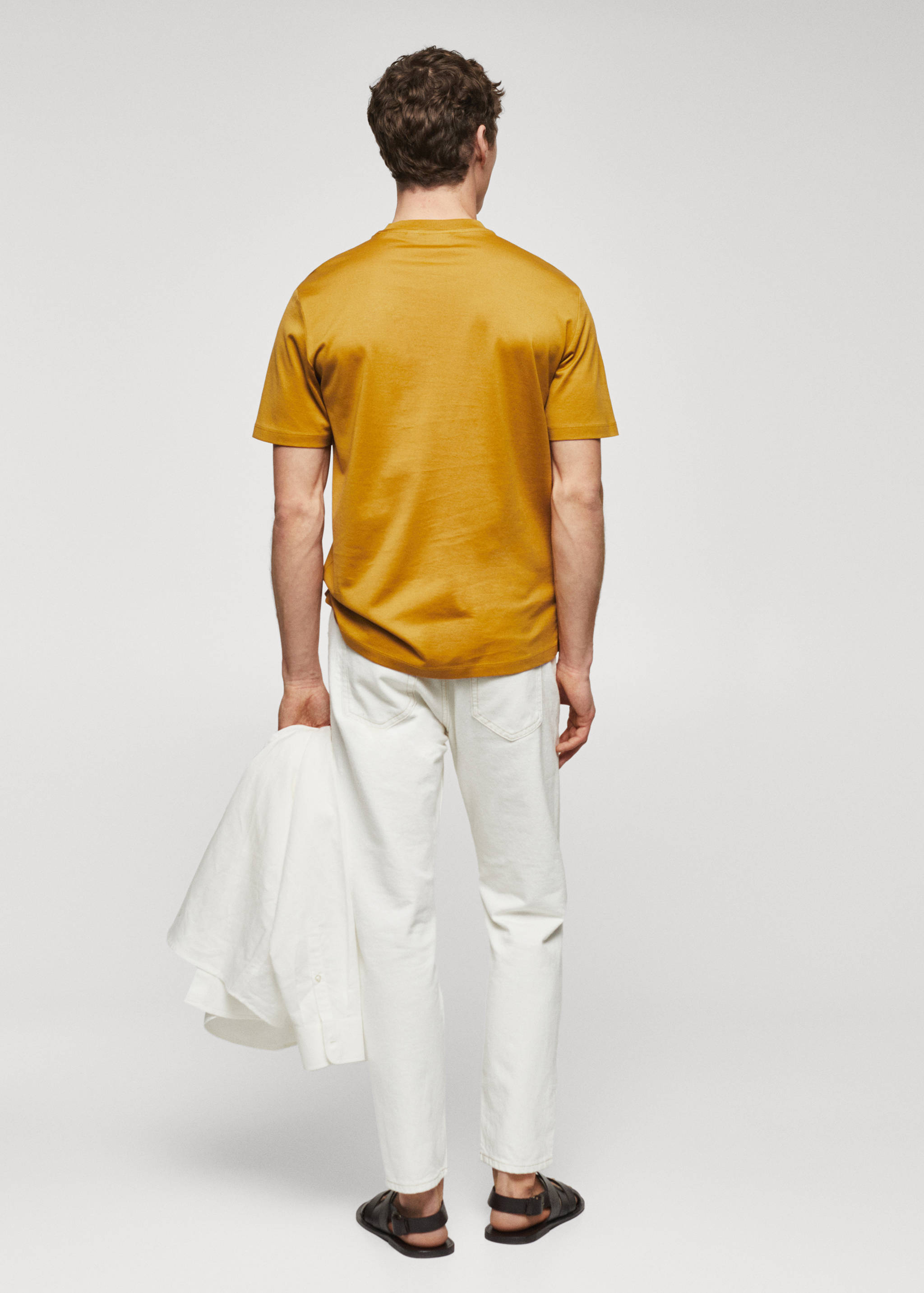 Basic mercerised lightweight shirt - Reverse of the article