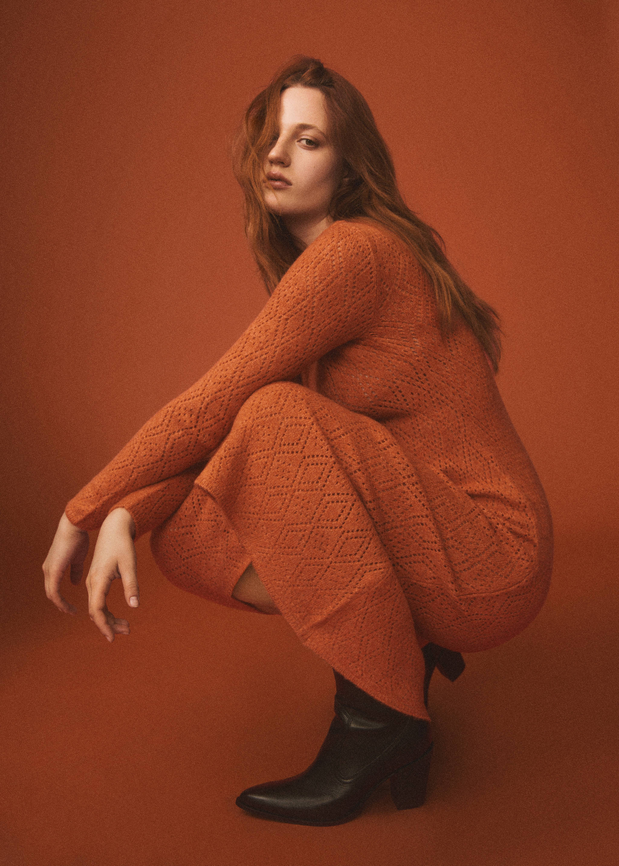 Cowboy-style leather ankle boots - General plane