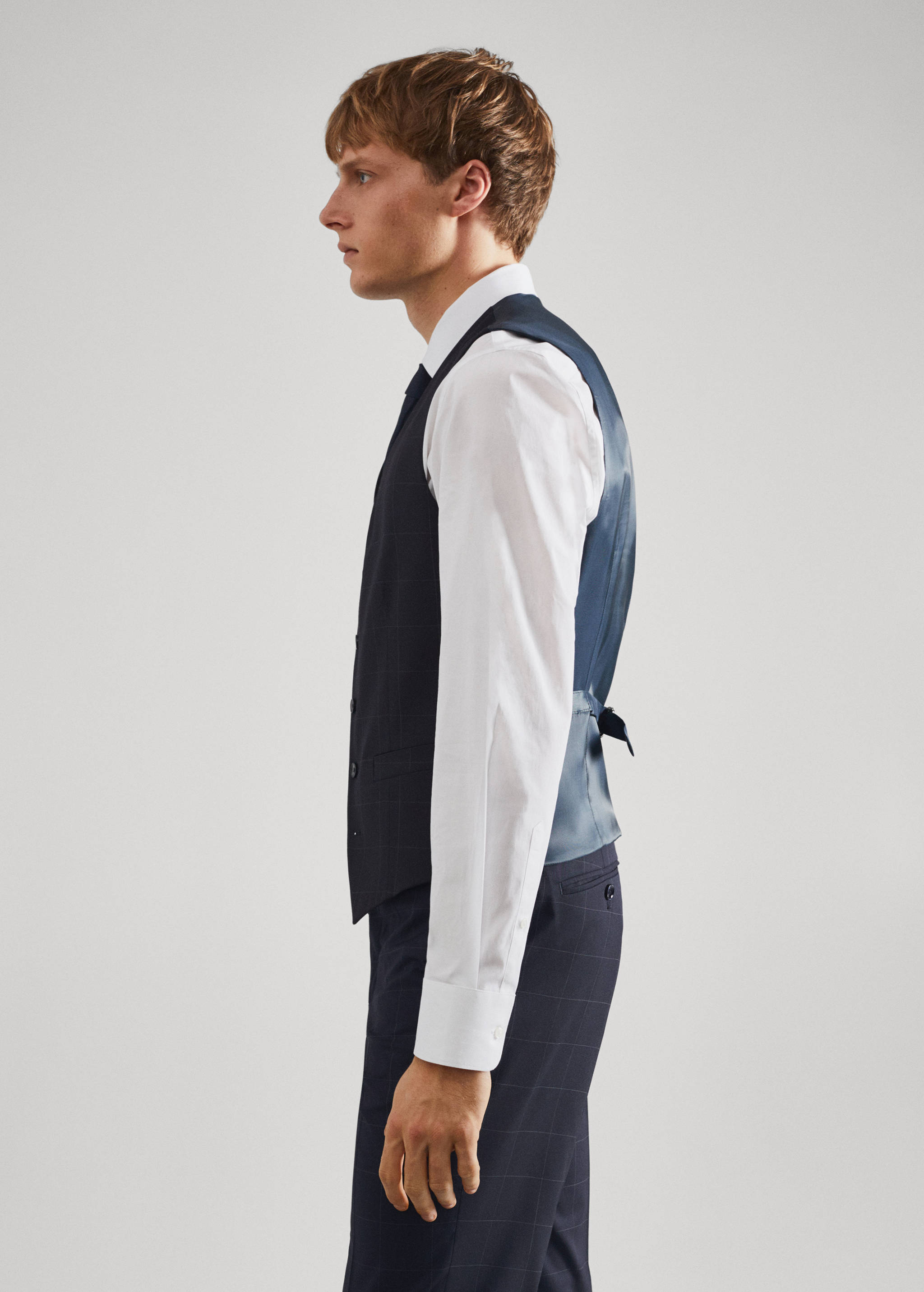 Gilet de costume slim fit carreaux - Détail de l'article 6