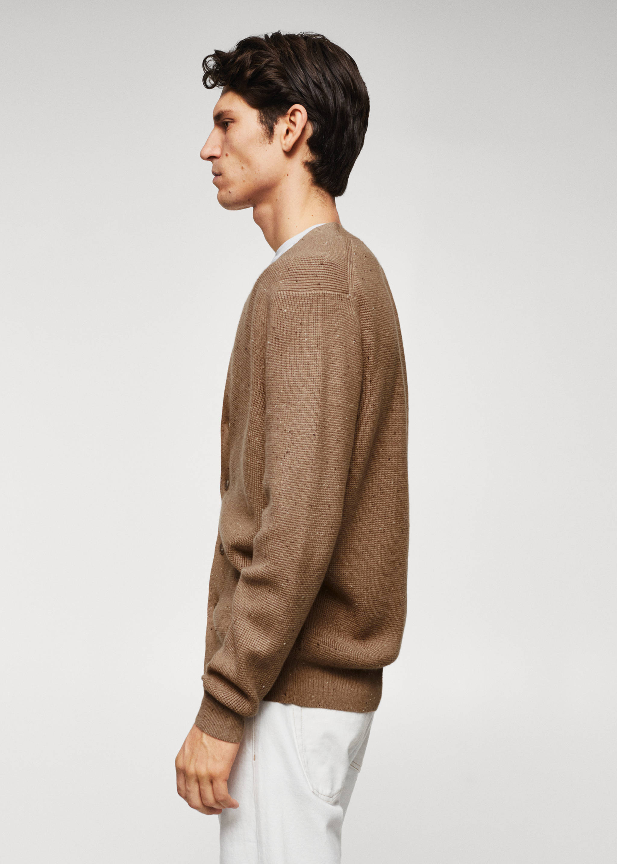 Structured marbled cardigan - Details of the article 4