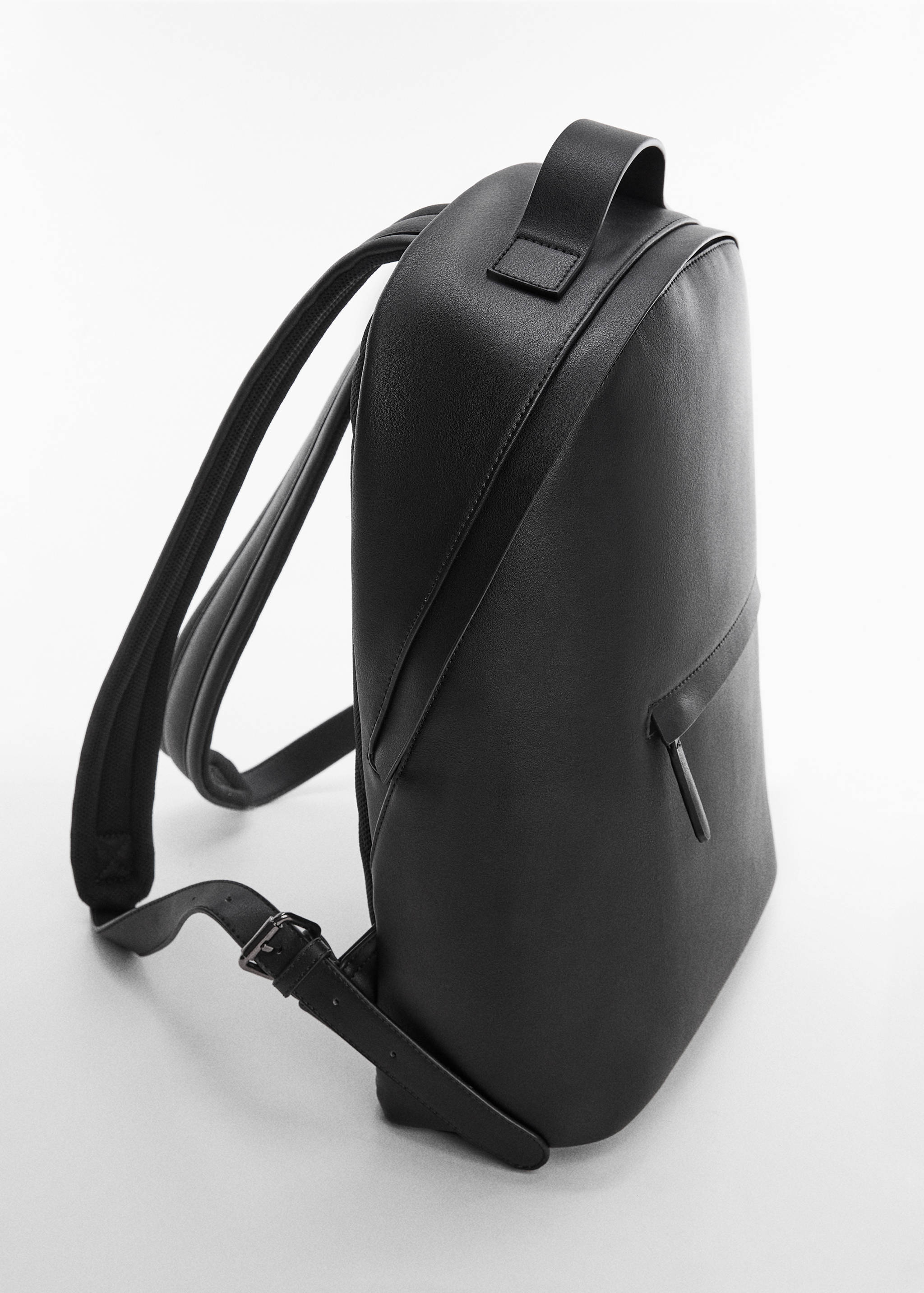 Leather-effect backpack - Medium plane