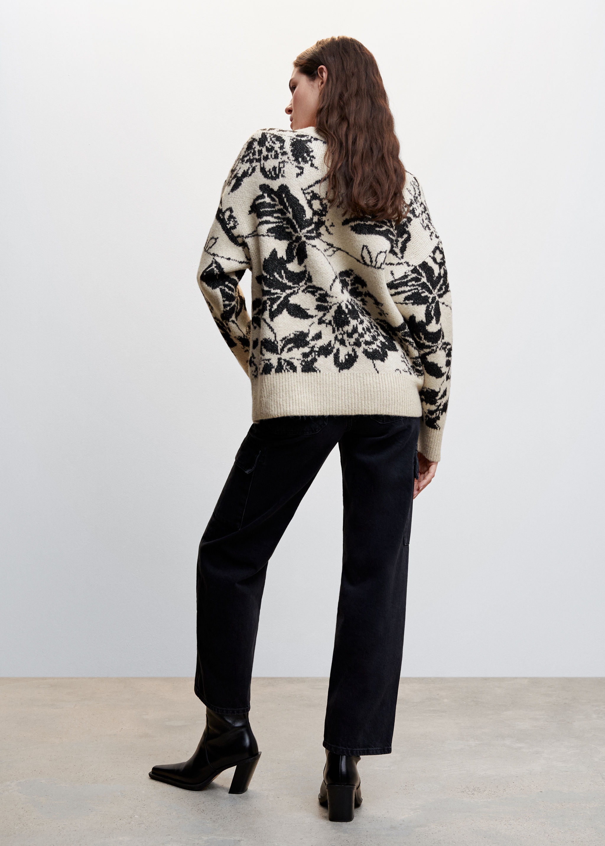 Pull-over maille fleurs - Verso de l’article