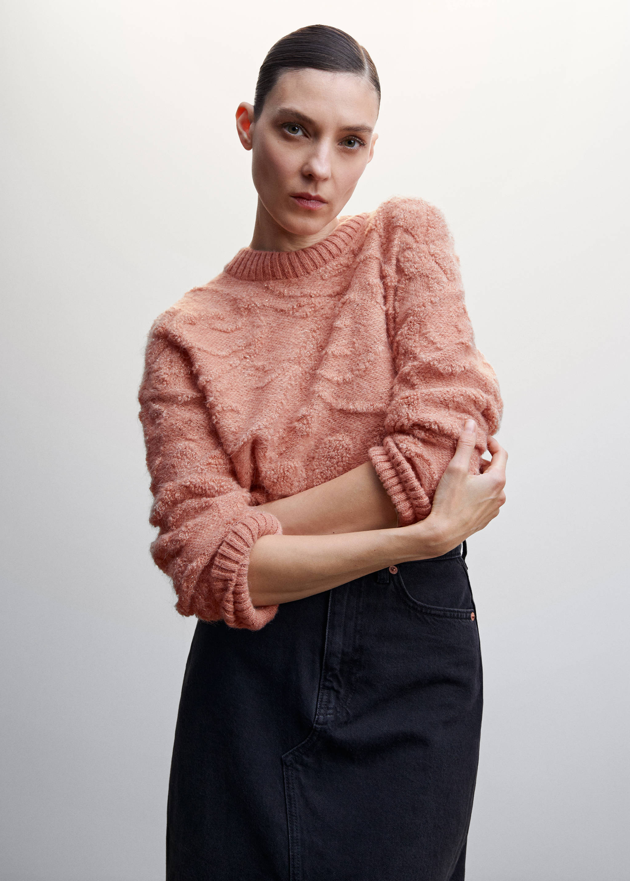 Jacquard knitted sweater - Medium plane