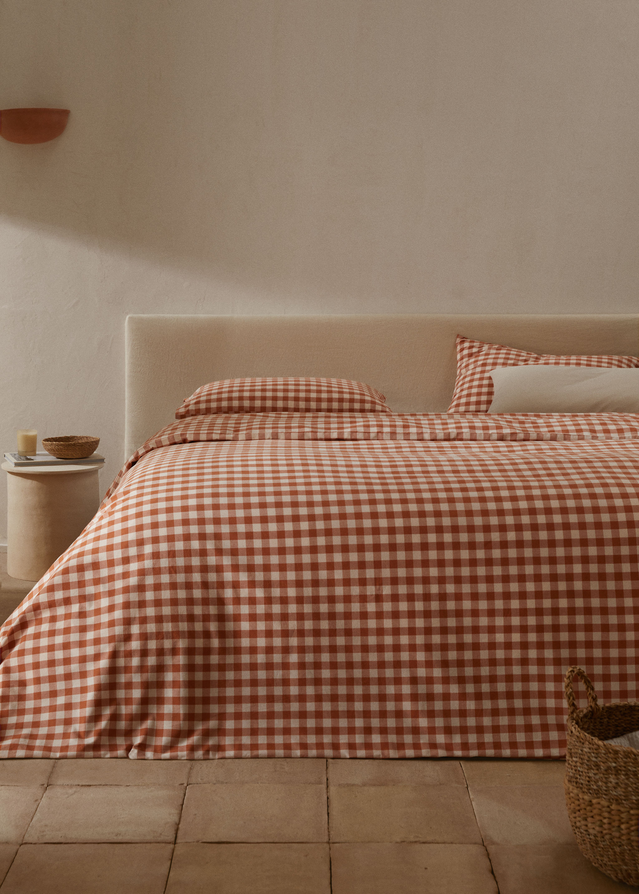 Housse de couette 100 % coton vichy lit de 180/200 cm - Plan général