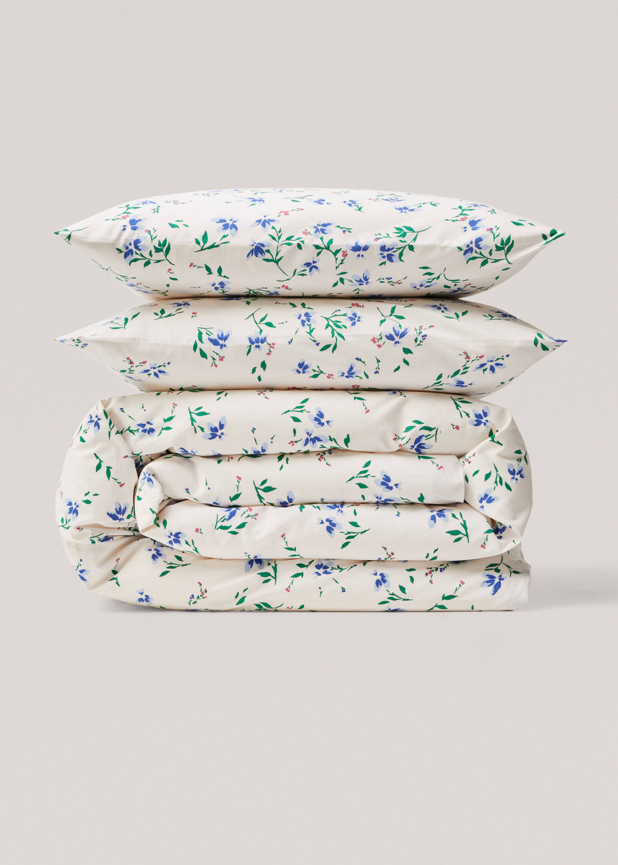 Housse de couette imprimée fleurs Lit 150/160 cm  - Article sans modèle