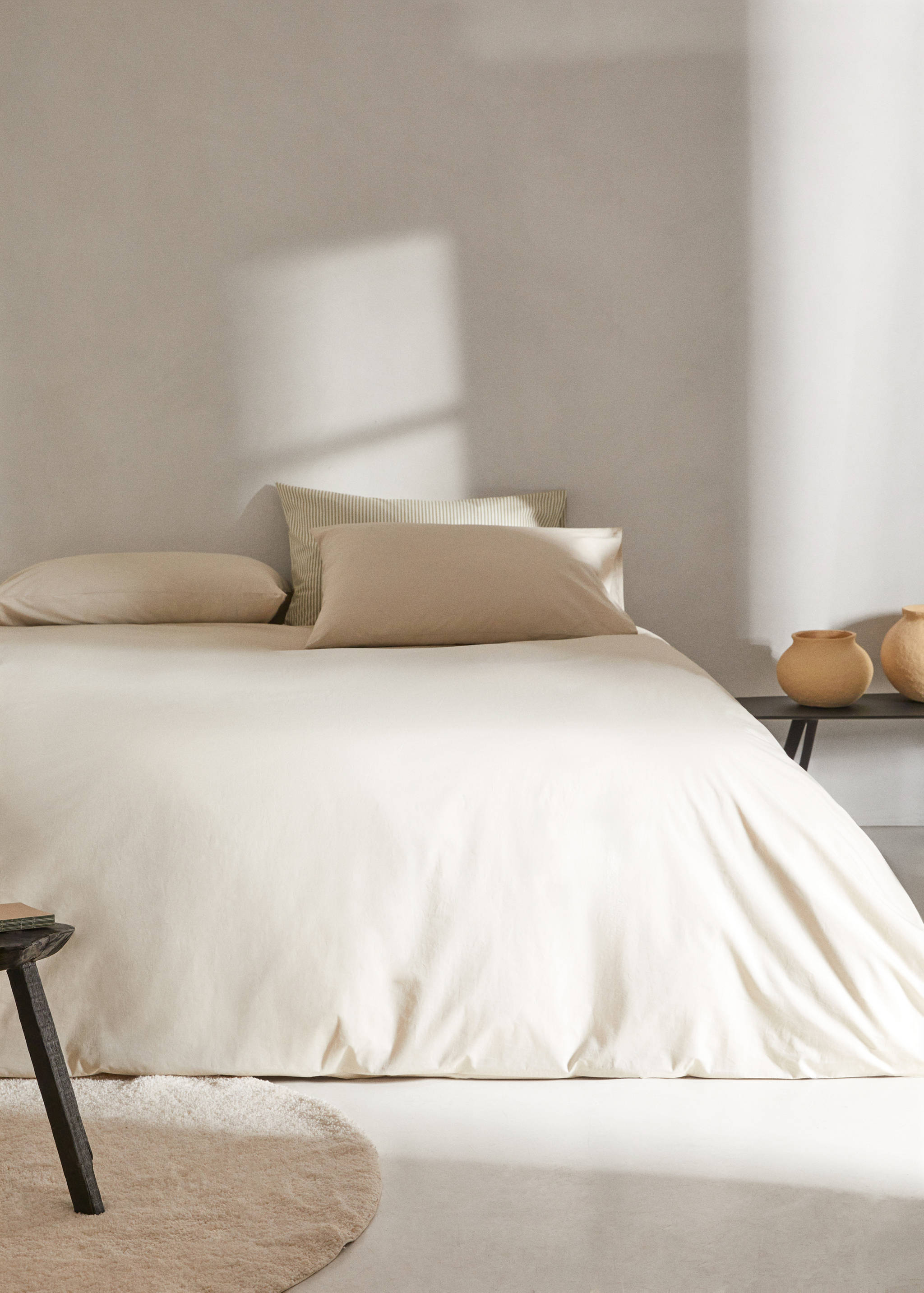 Housse de couette percale de coton (300 fils) lit 135/140 cm - Plan général