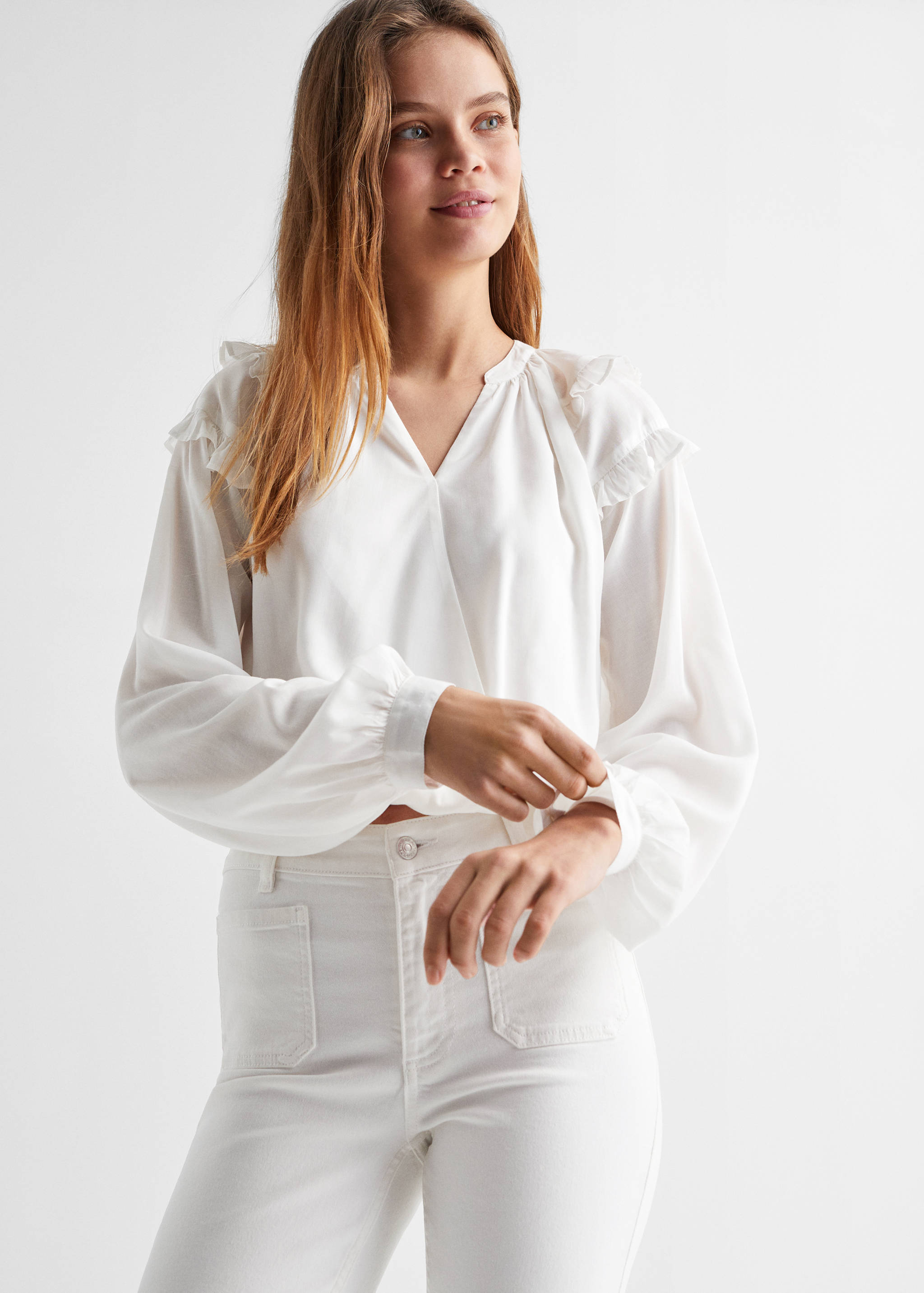 Flared jeans with pocket - Medium plane