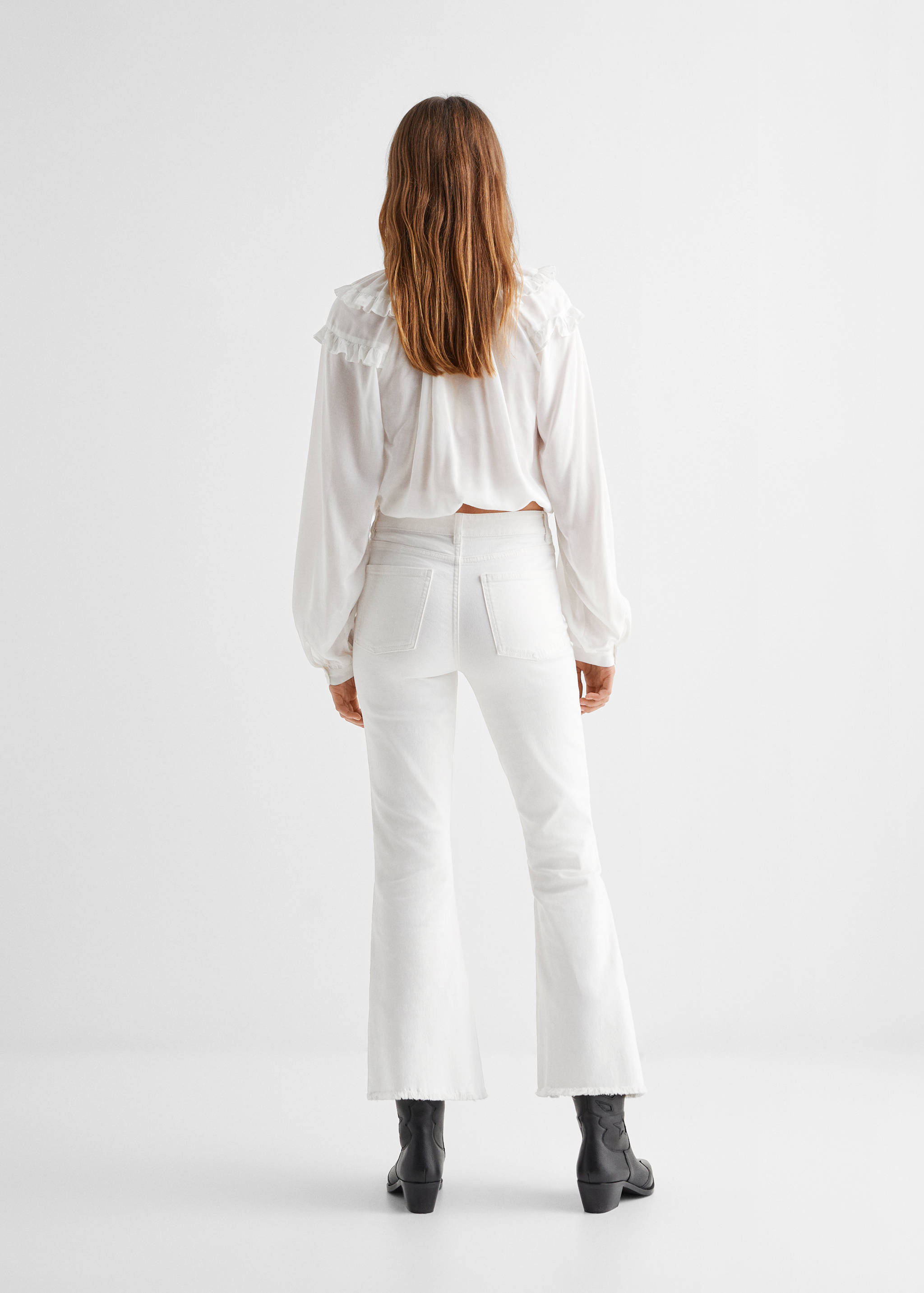 Flared jeans with pocket - Reverse of the article