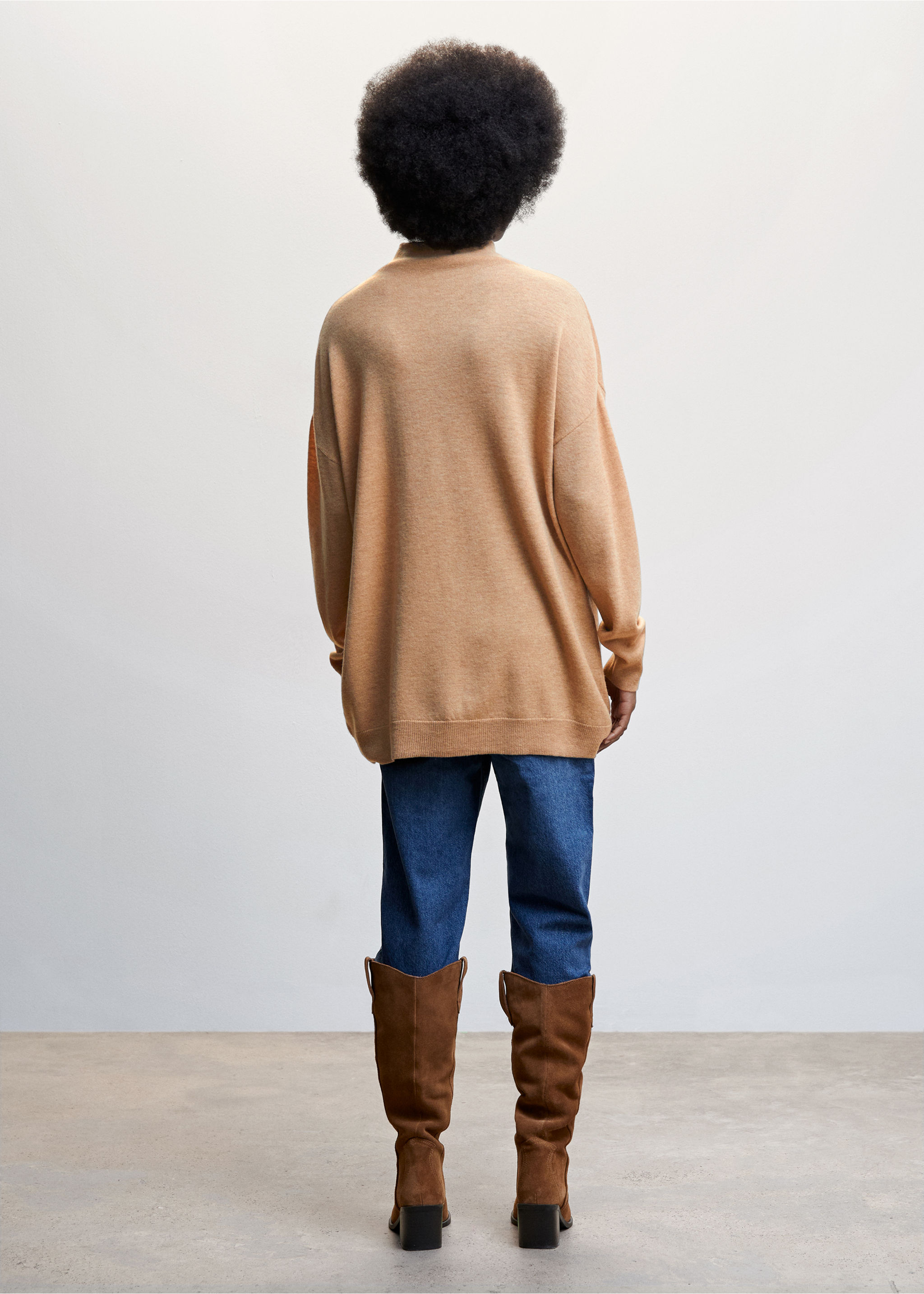 Pull-over 100 % laine col montant - Verso de l’article
