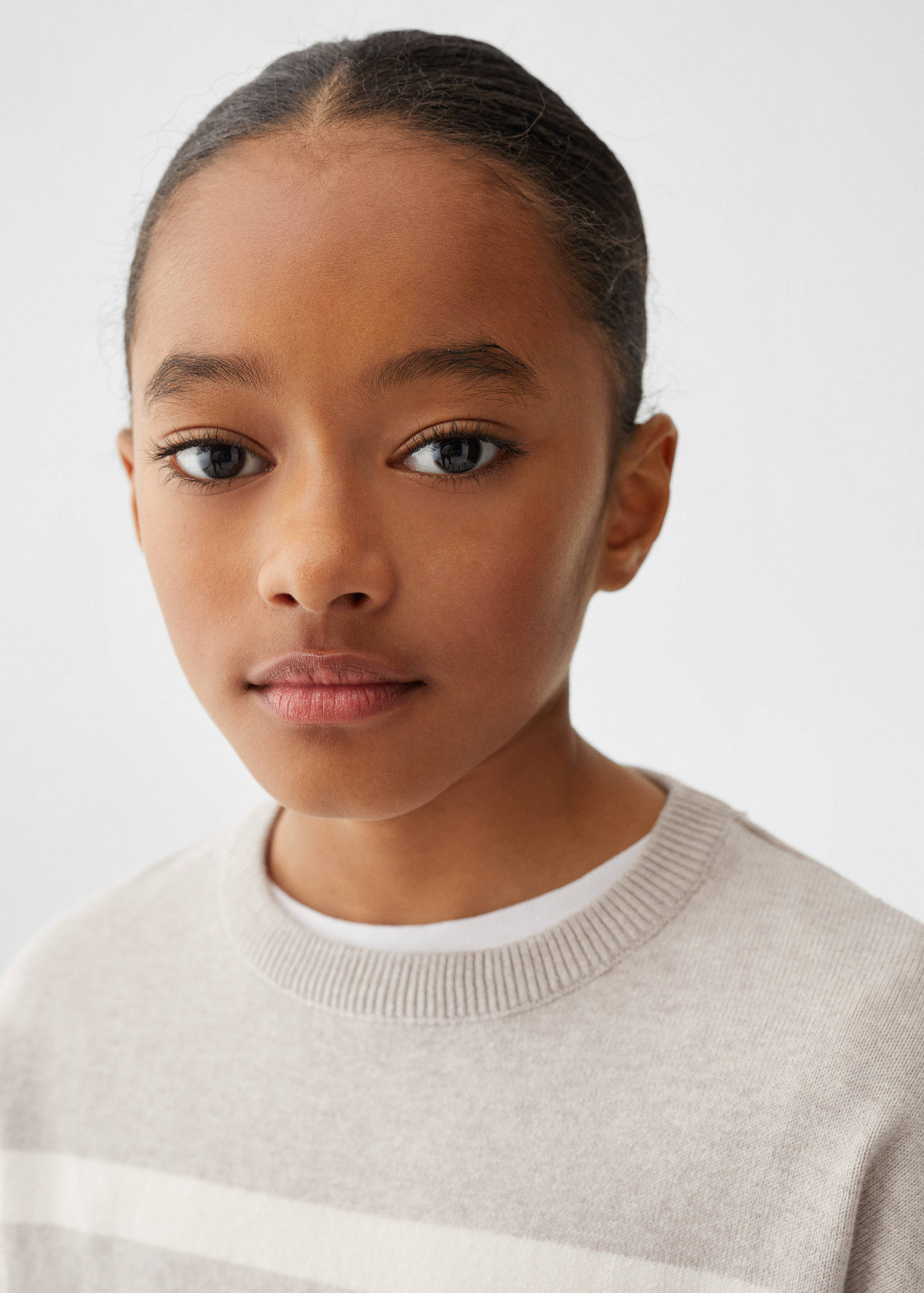 Striped cotton-blend sweater - Details of the article 1