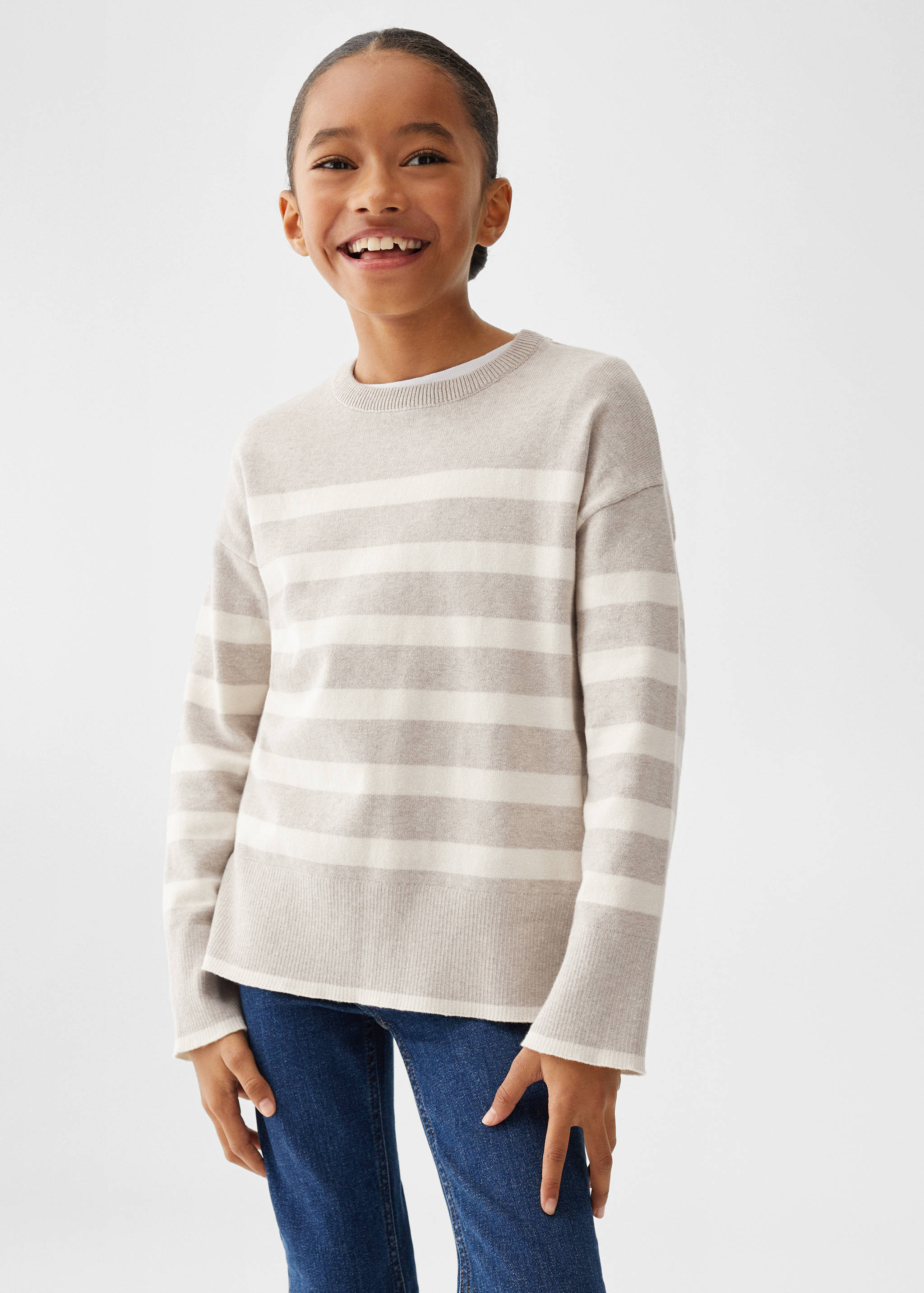 Striped cotton-blend sweater - Details of the article 4