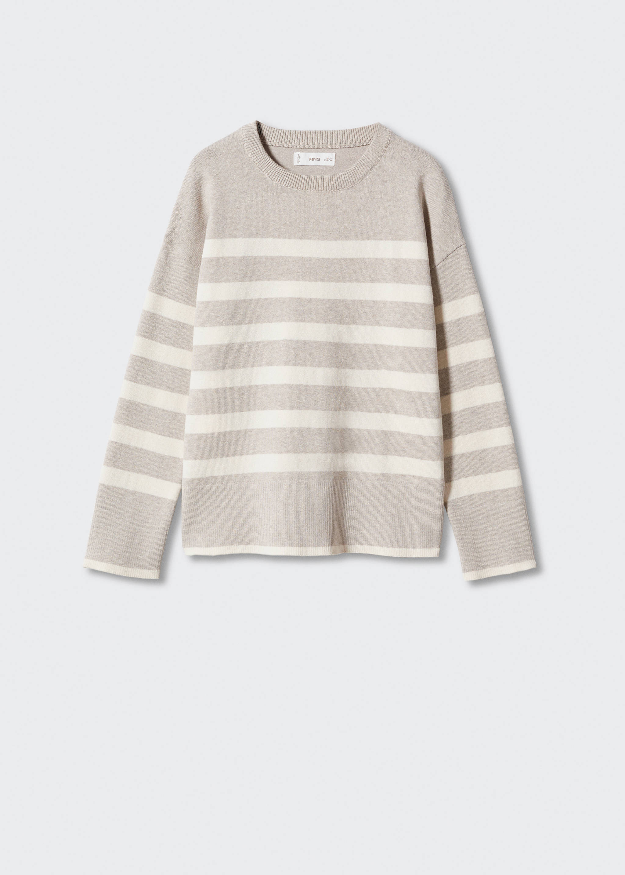 Striped cotton-blend sweater - Article without model