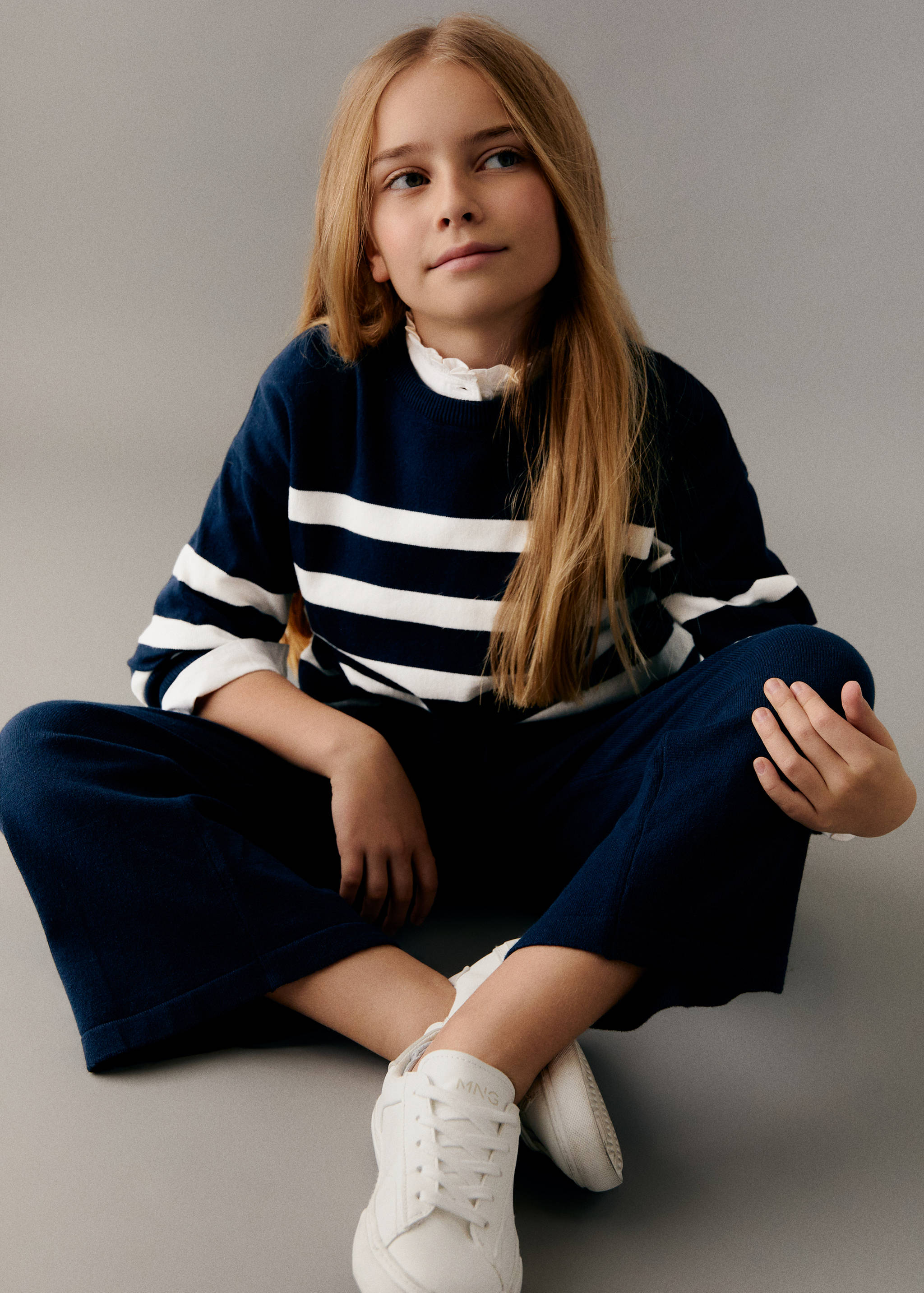 Striped cotton-blend sweater - Details of the article 2