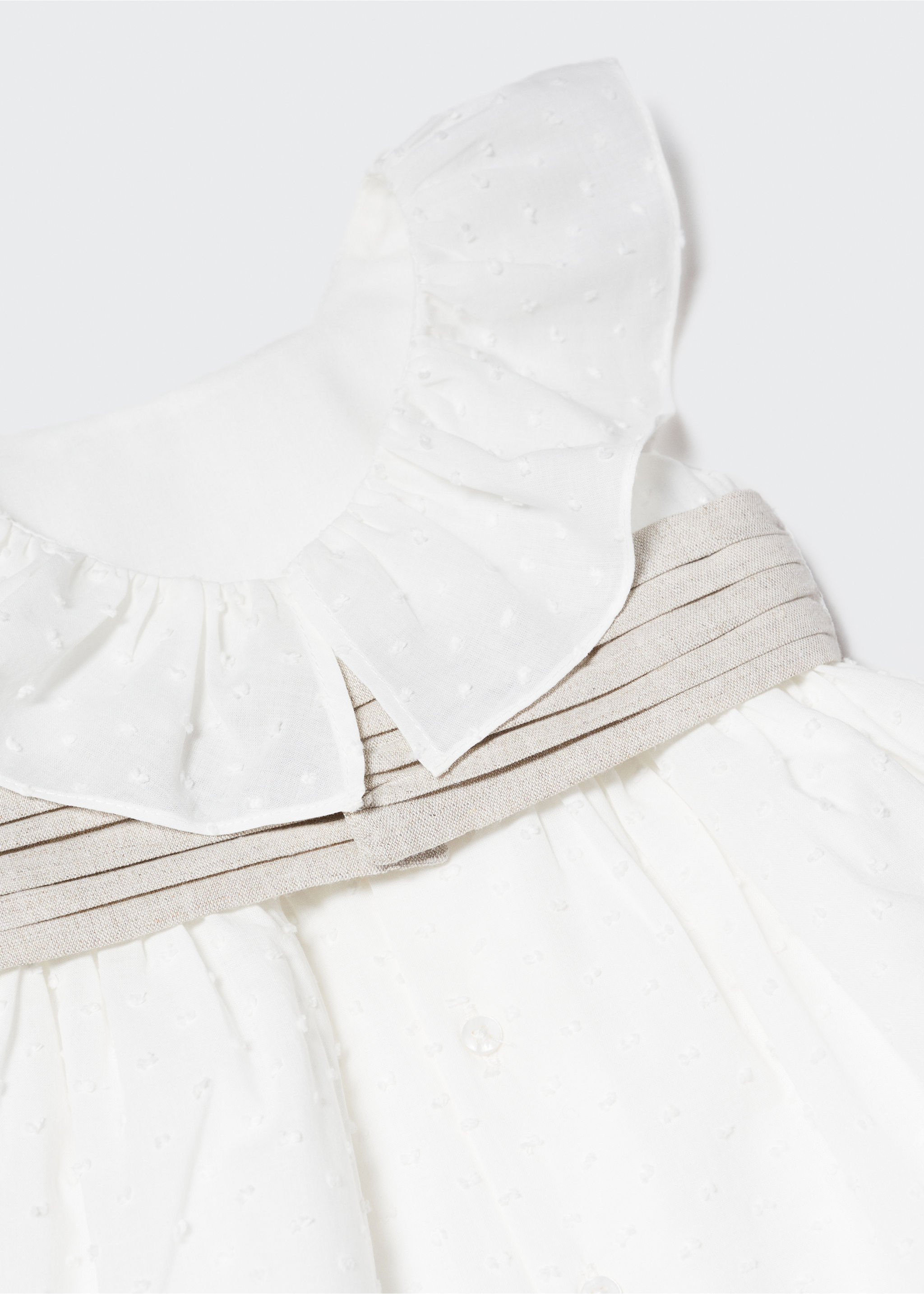 Set aus Plumetis-Kleid und -Höschen mit Rüschen - Detail des Artikels 0