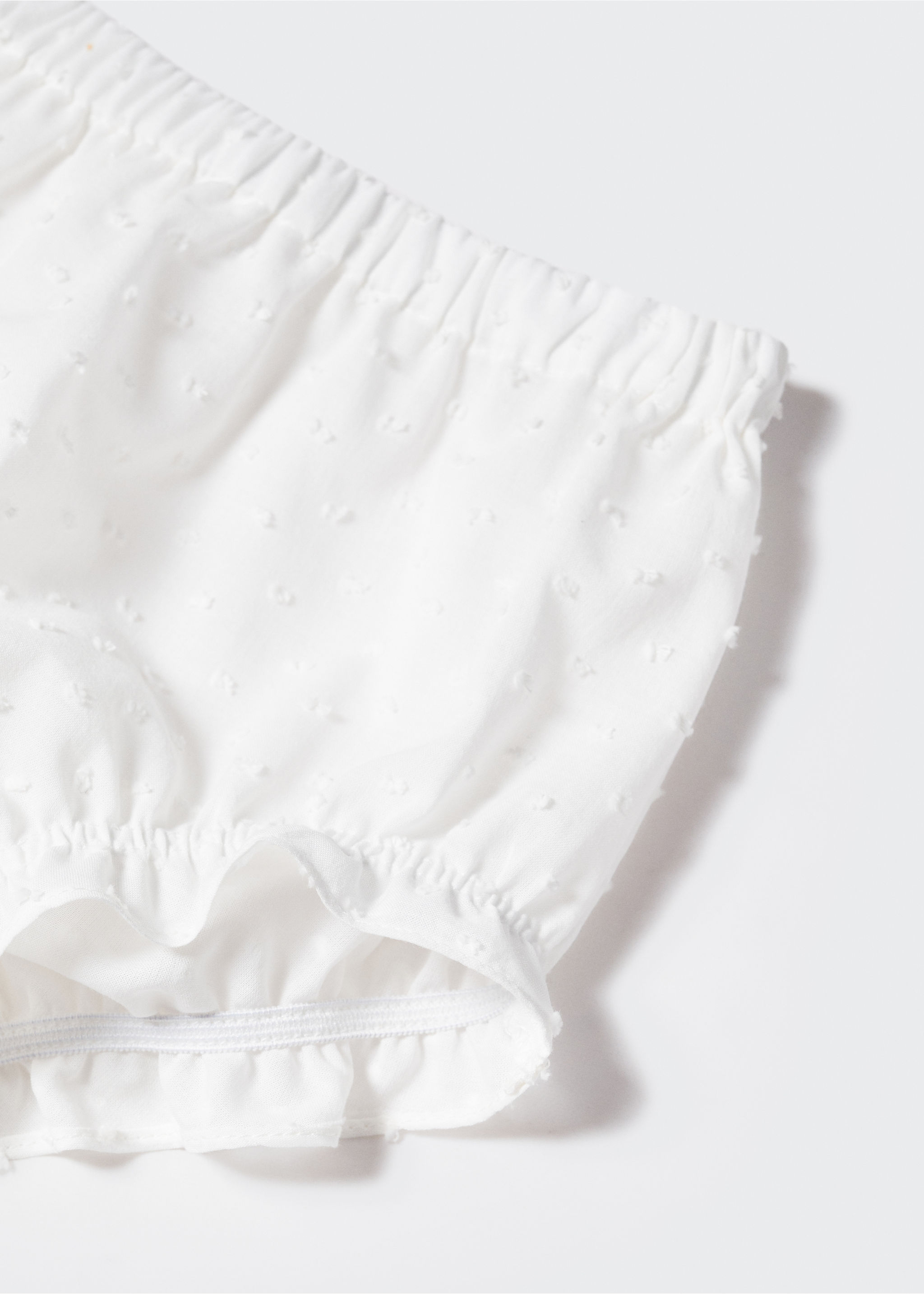 Set aus Plumetis-Kleid und -Höschen mit Rüschen - Detail des Artikels 8