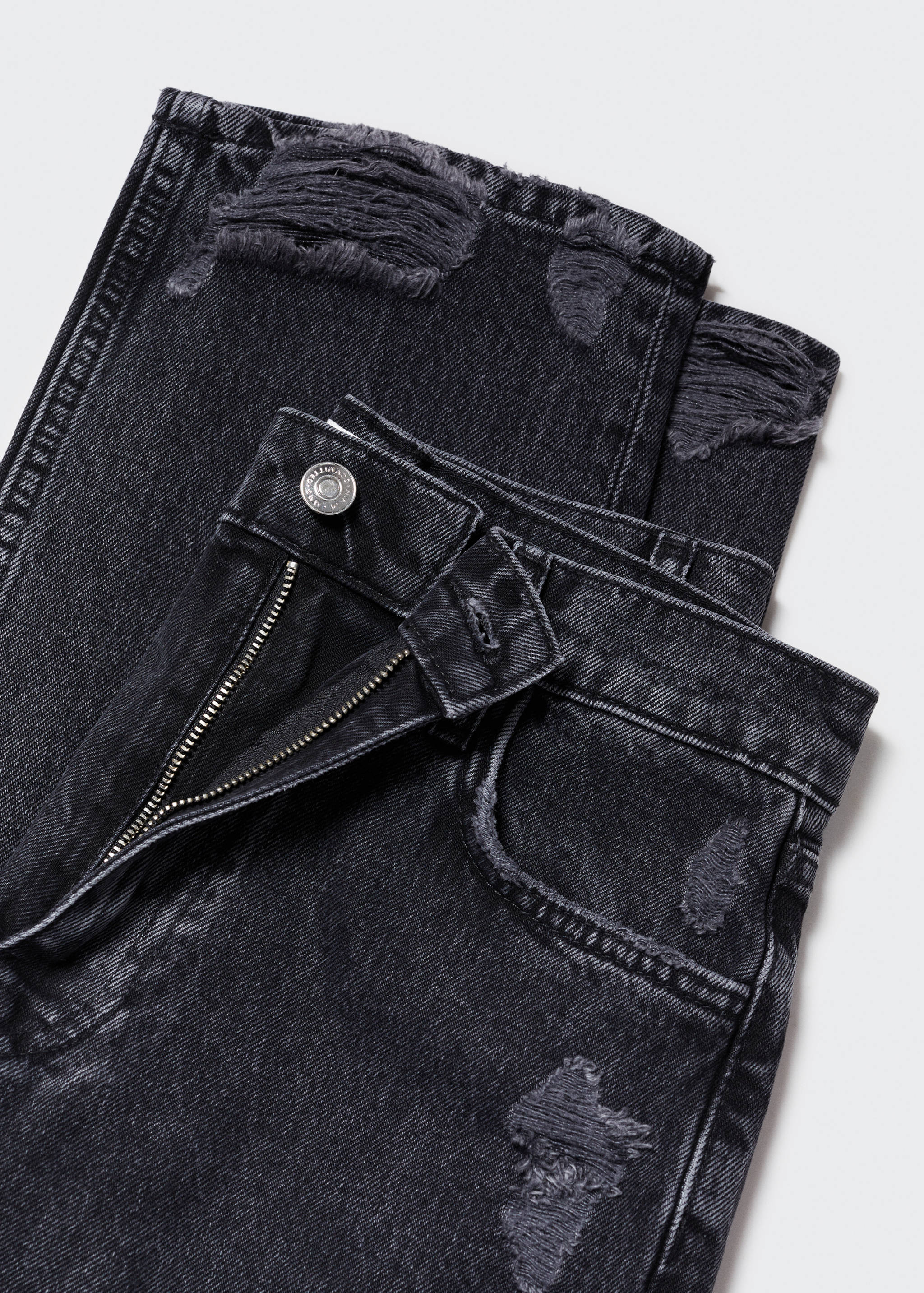 Jeans rectos tiro alto rotos - Detalle del artículo 8