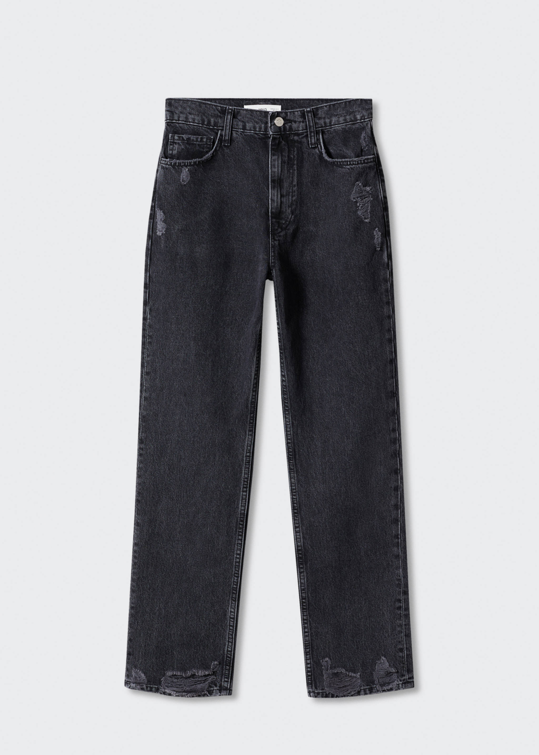 Jeans rectos tiro alto rotos - Artículo sin modelo