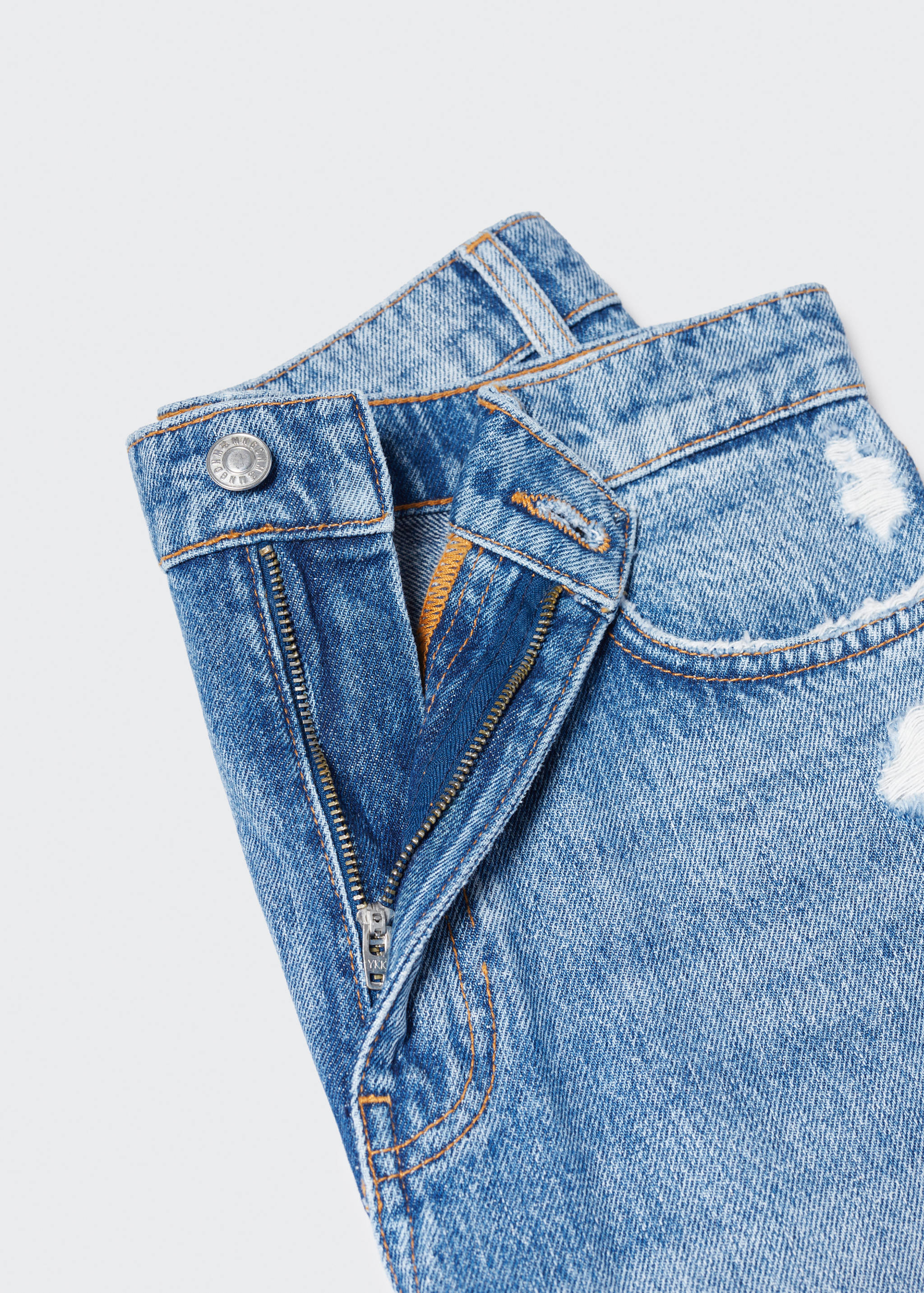 Jeans rectos tiro alto rotos - Detalle del artículo 8