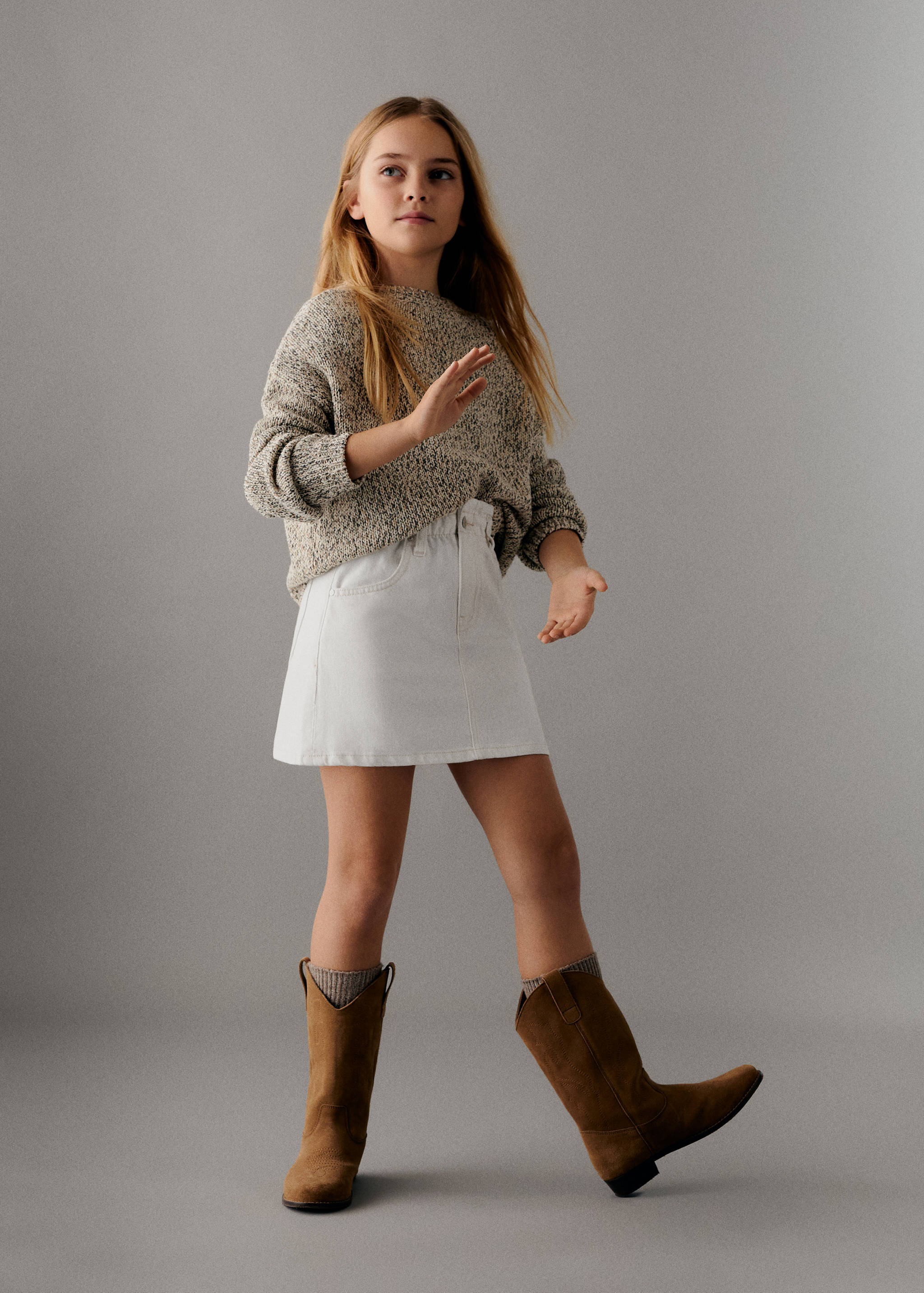 Paperbag-Jeansrock - Allgemeine Ansicht