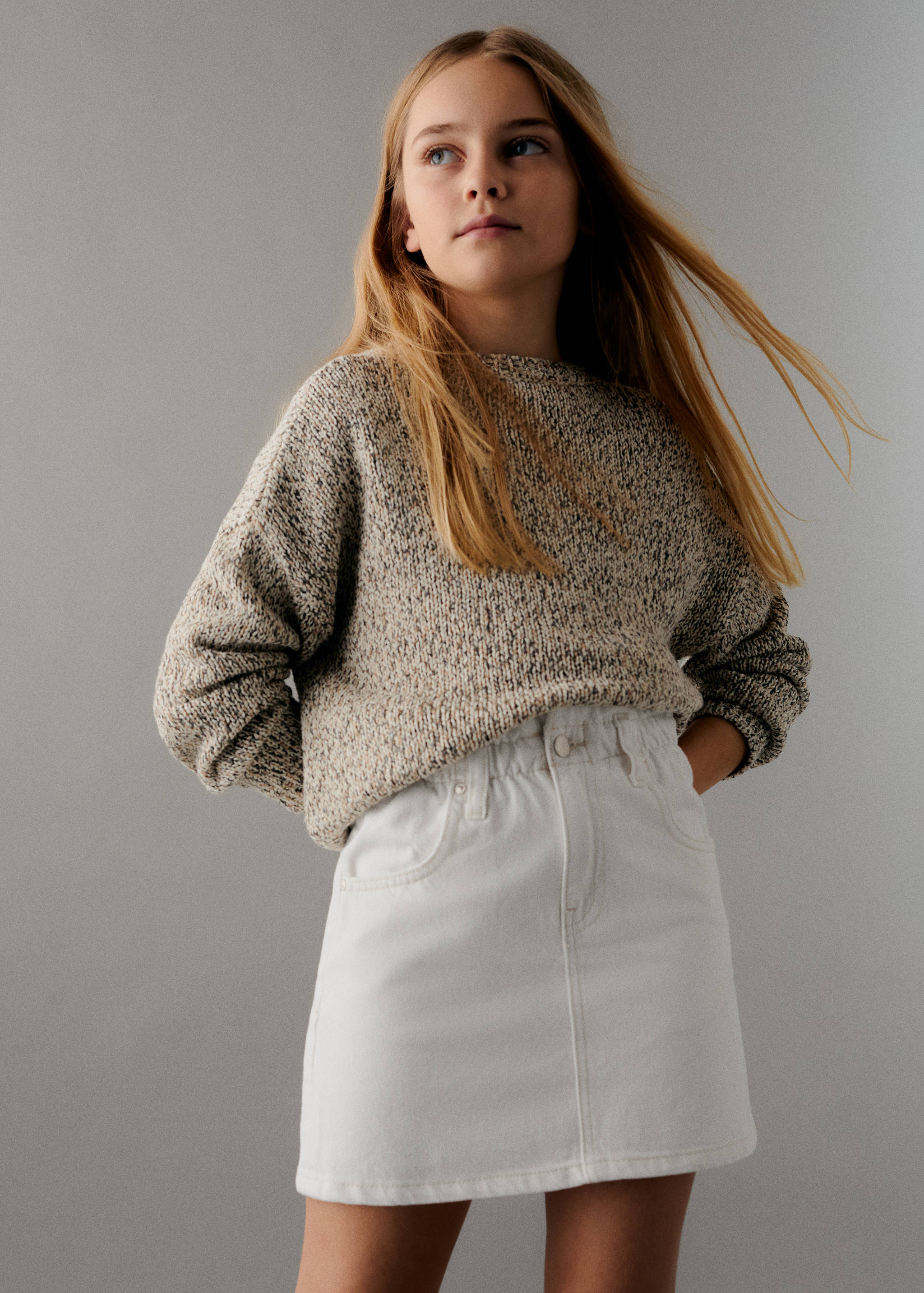 Paperbag-Jeansrock - Mittlere Ansicht