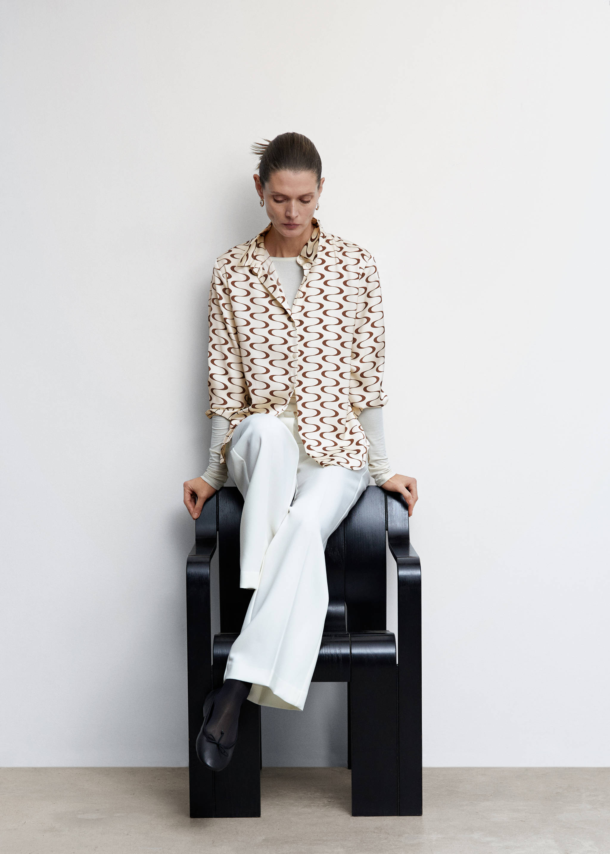 Camisa setinada estampada - Detall de l'article 2